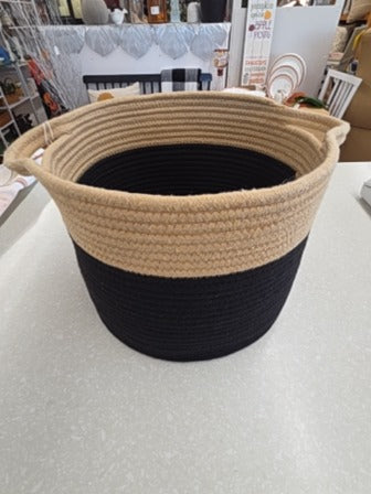 Black and Black  Seagrass Basket
