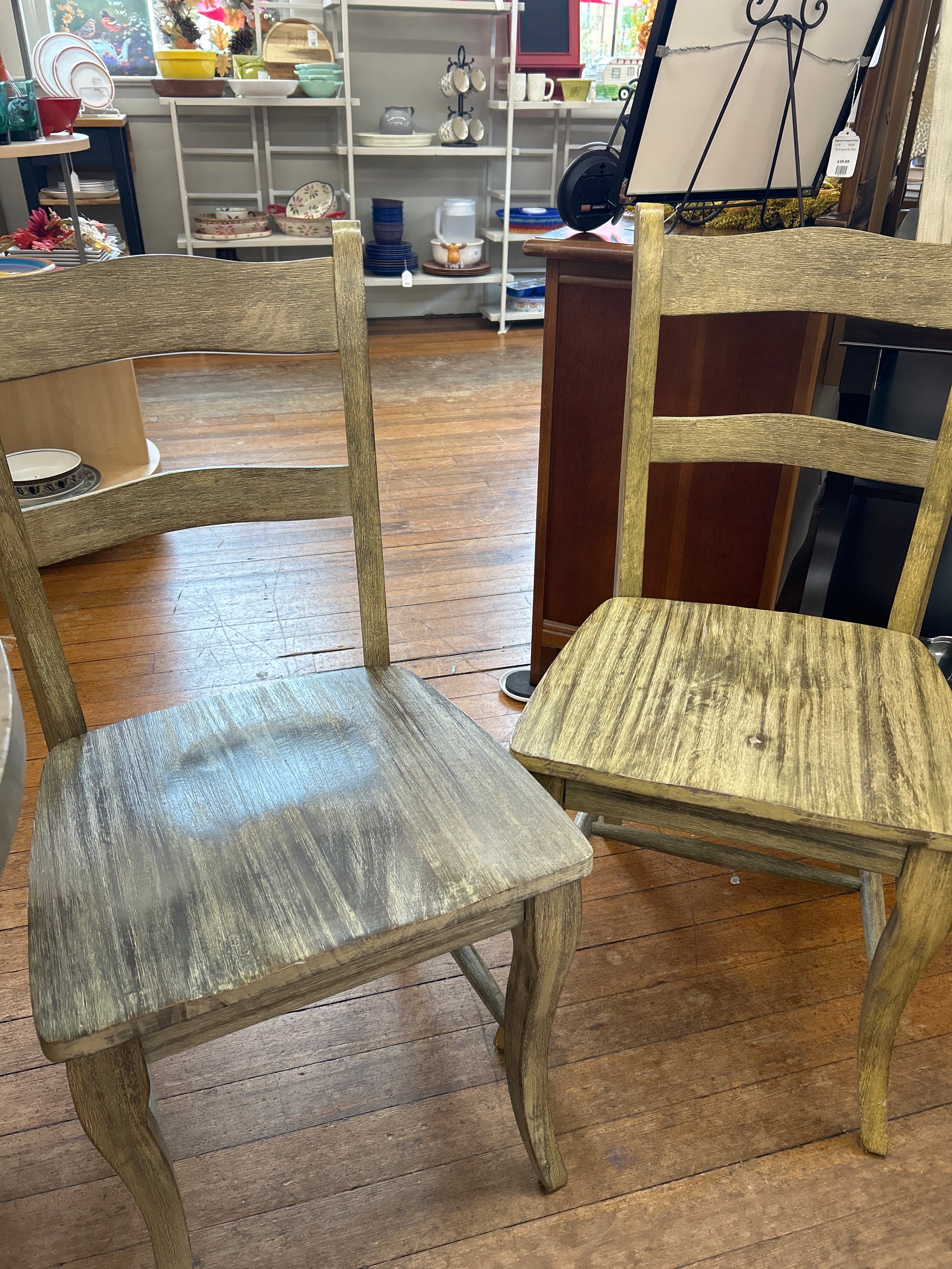 Dining Chairs, Set of 2- as is some wear