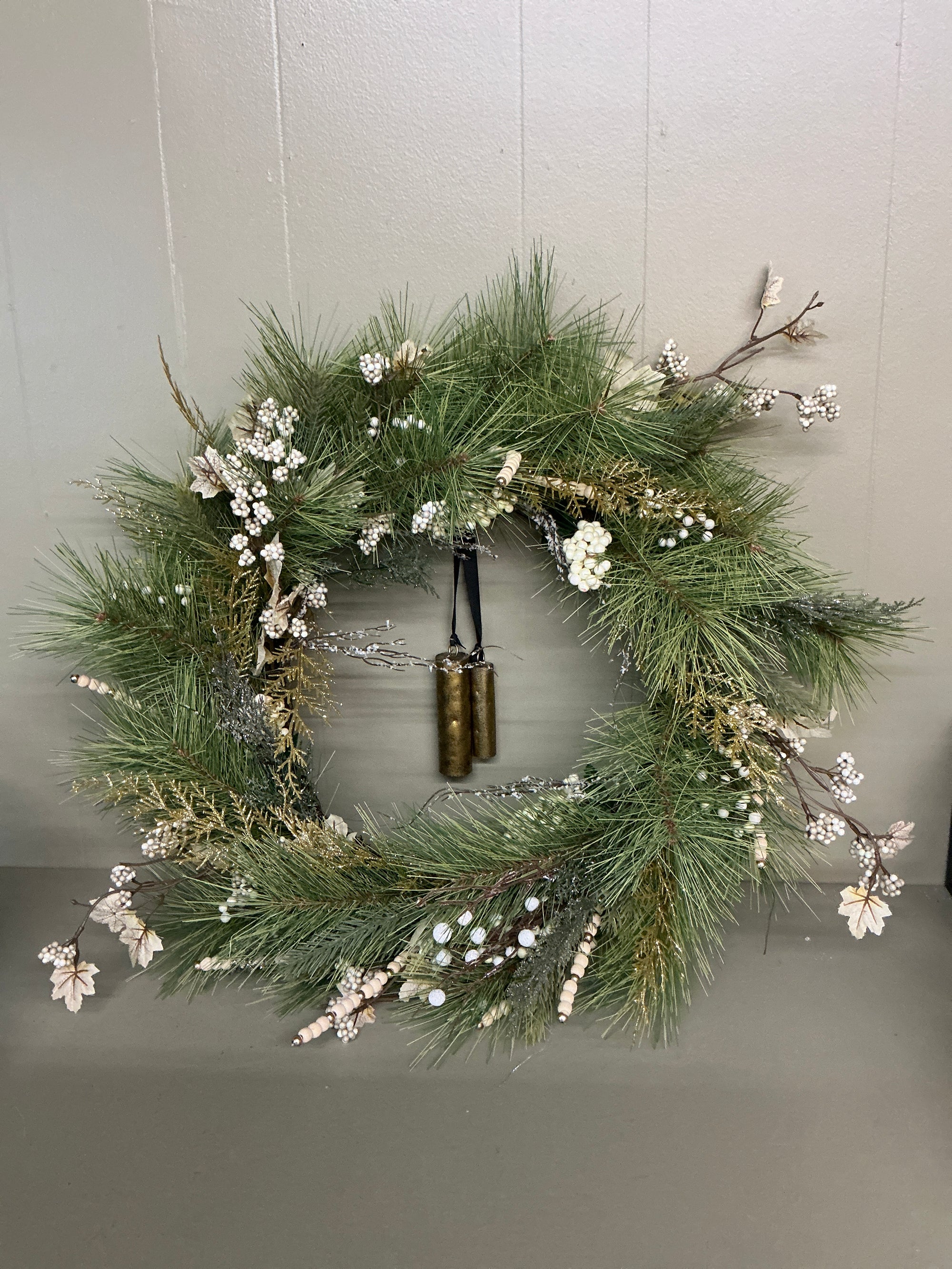 White and Gold Wreath
