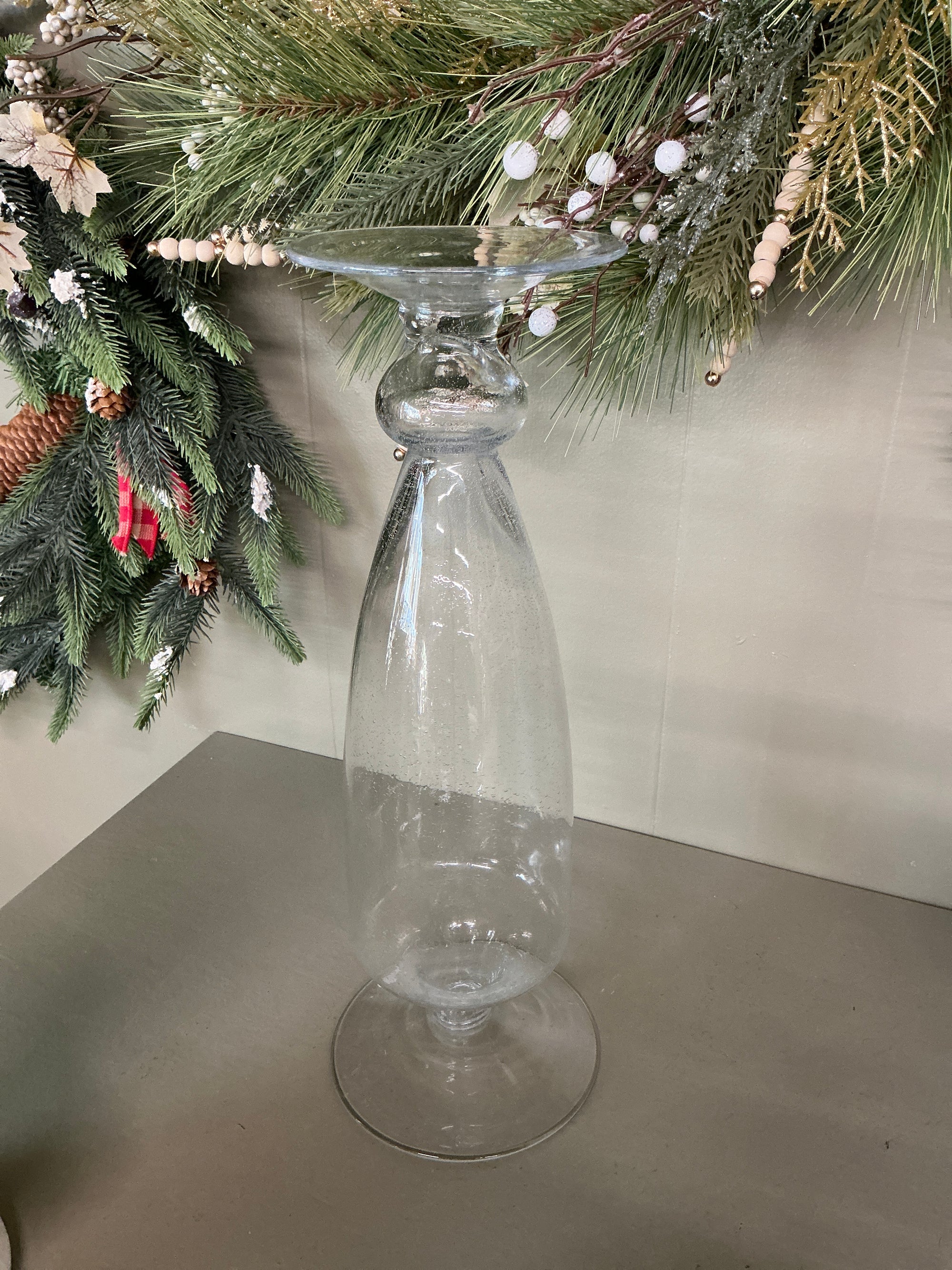 Glass Candle Pedestal