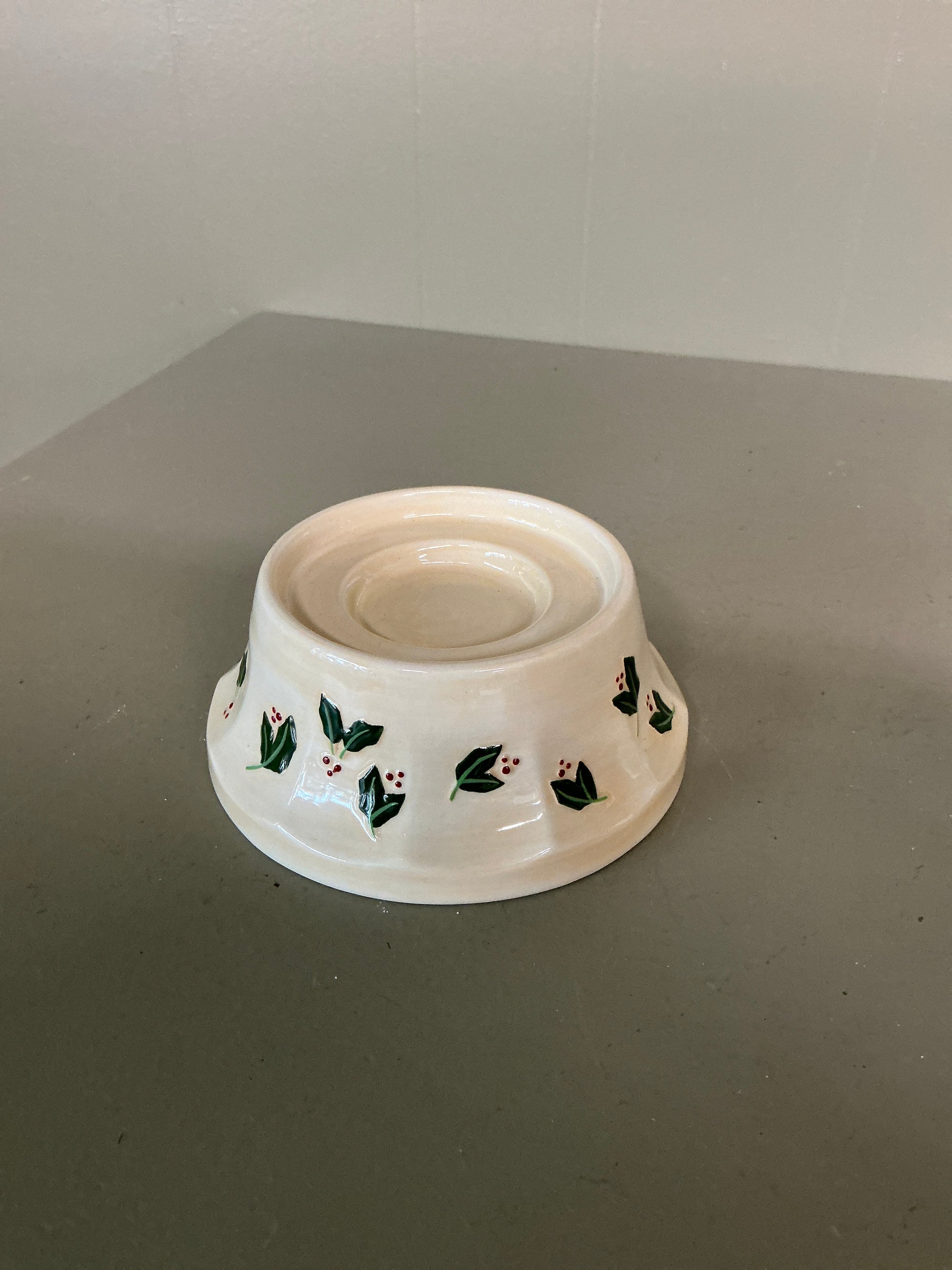 Holly Candle Holder