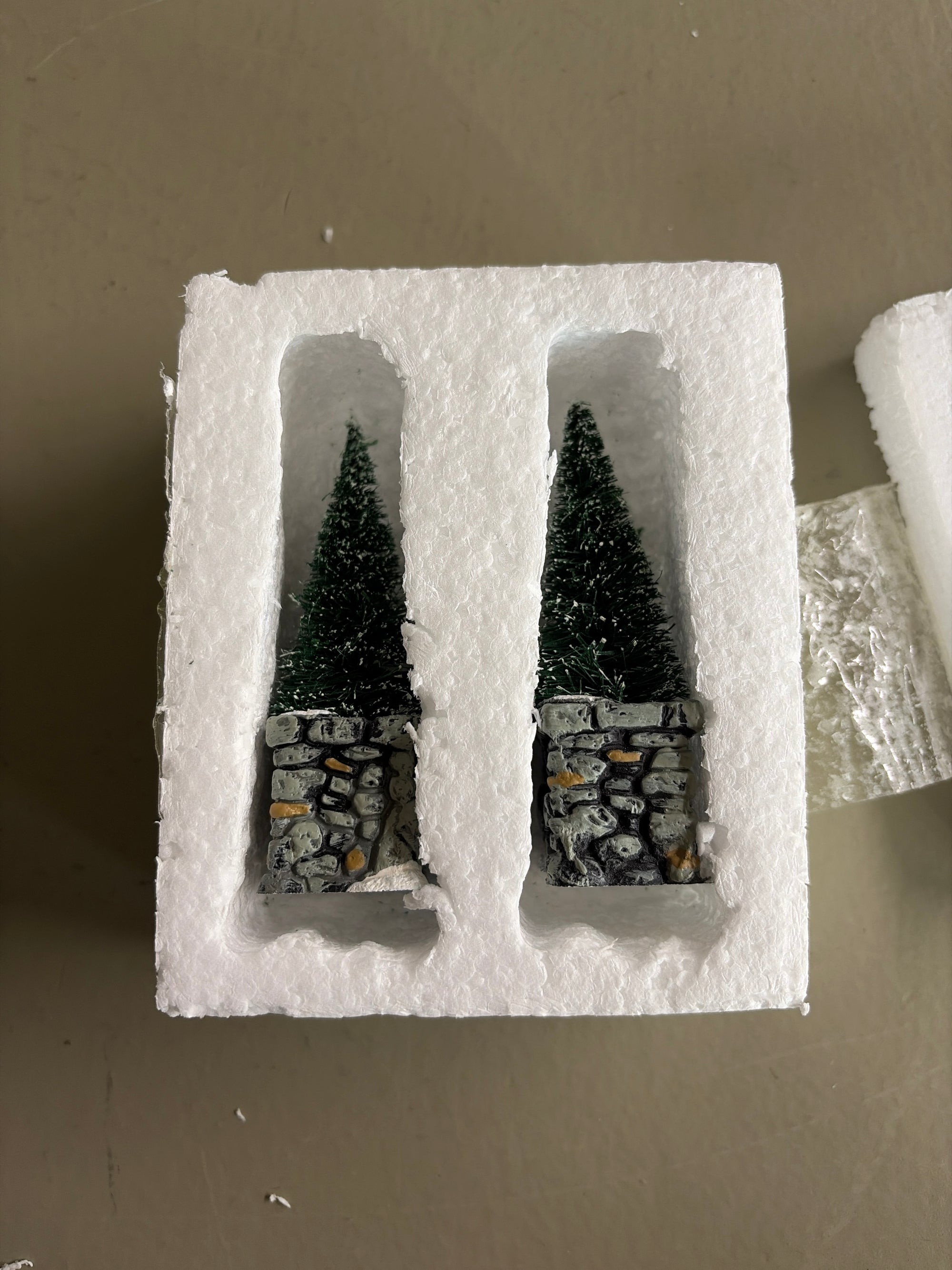 Dept. 56 Limestone Topiaries, Set of 2 - Has Box