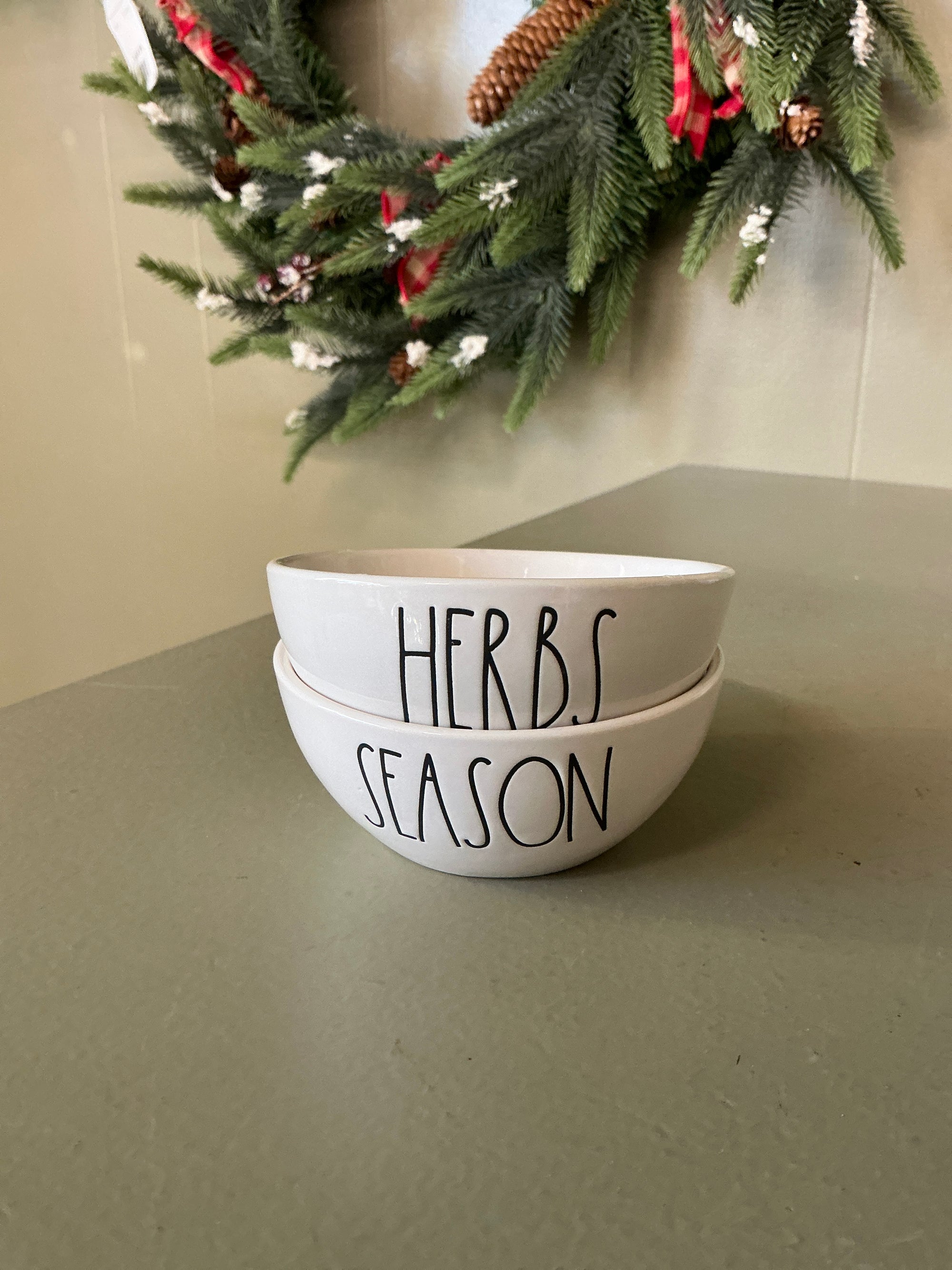 Rae Dunn “Season” and “Herbs” Dish Set, Set of 2