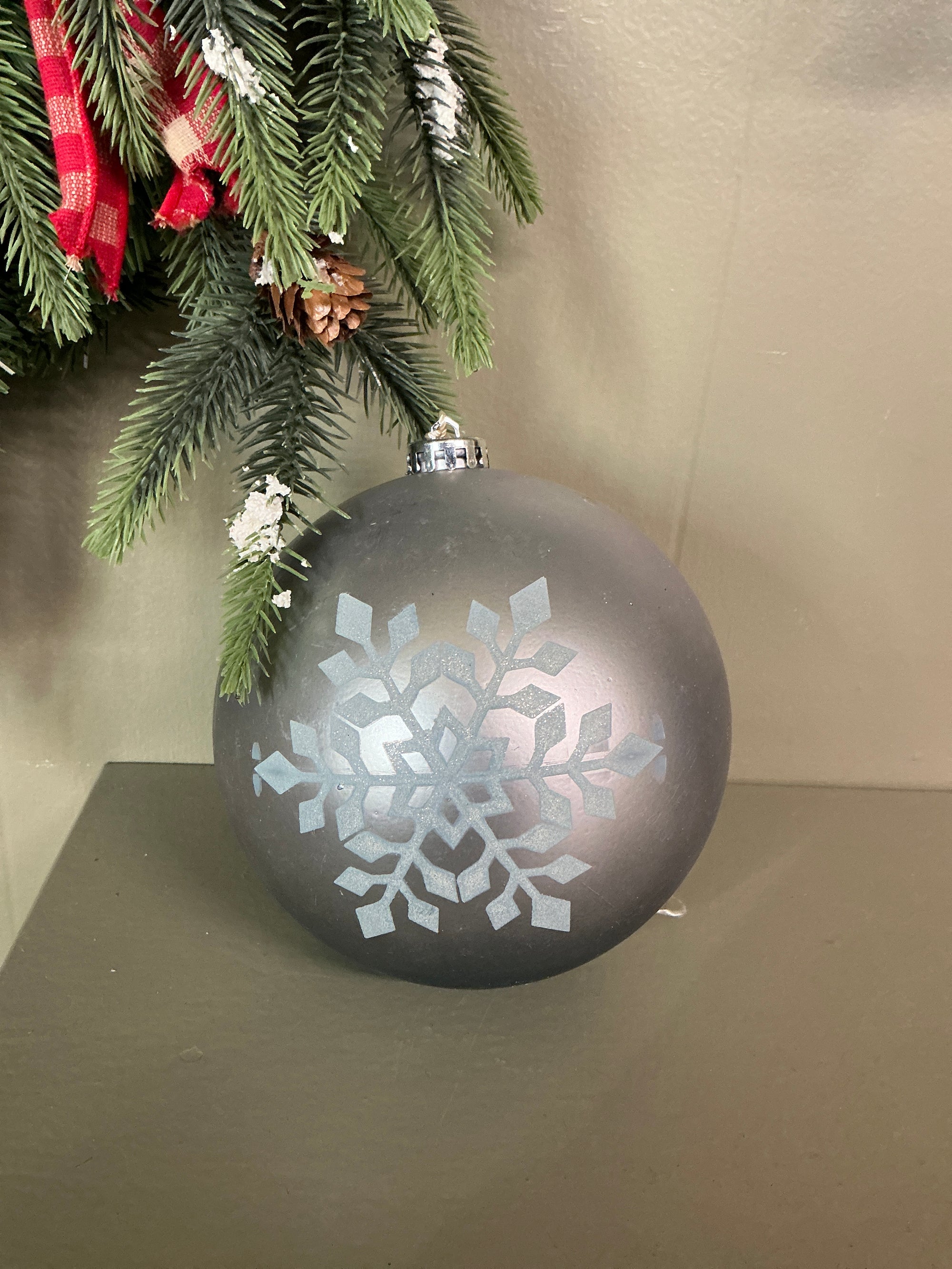 Silver  Large Snowflake Ornament