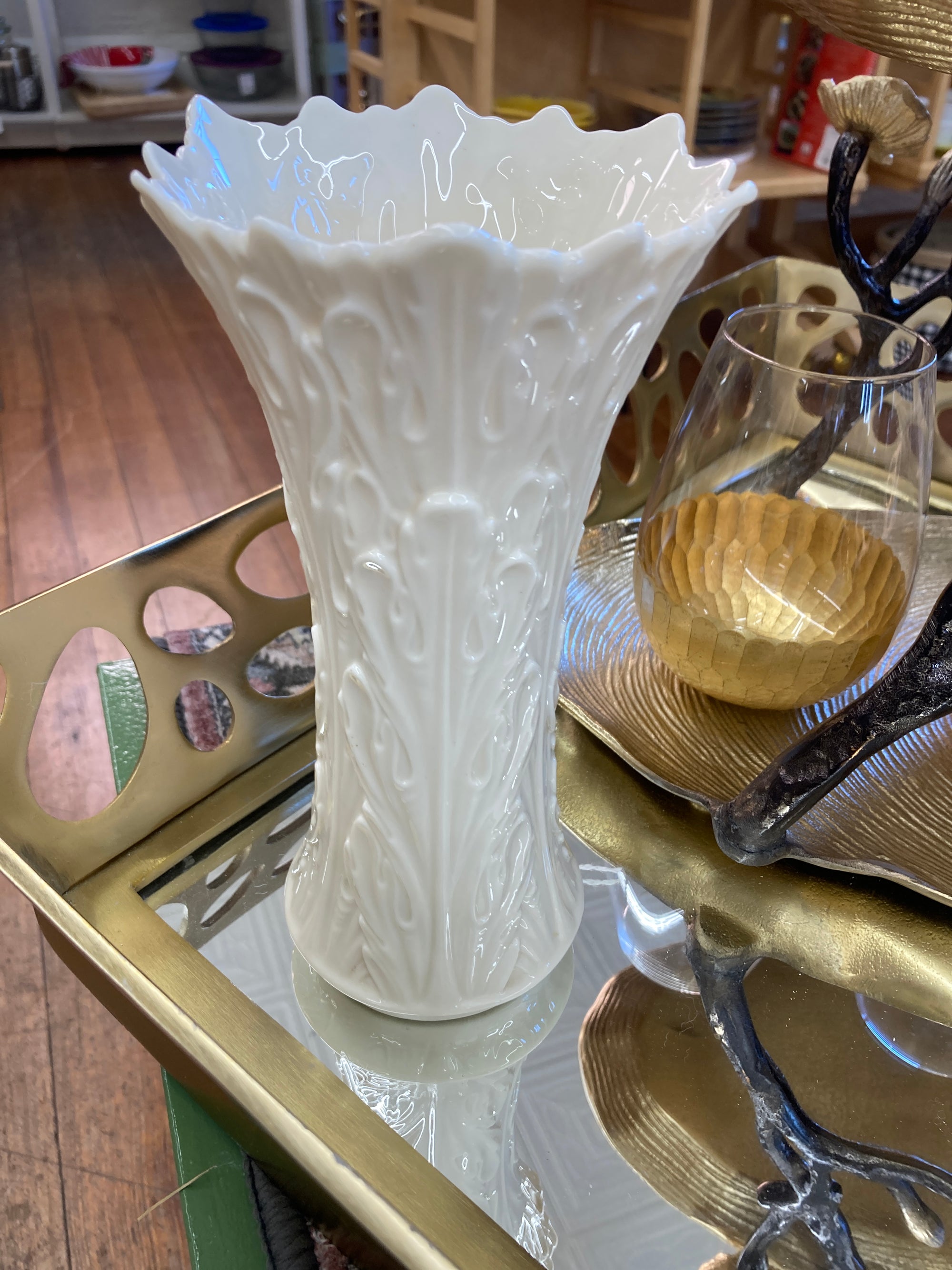 Cream Lenox Vase