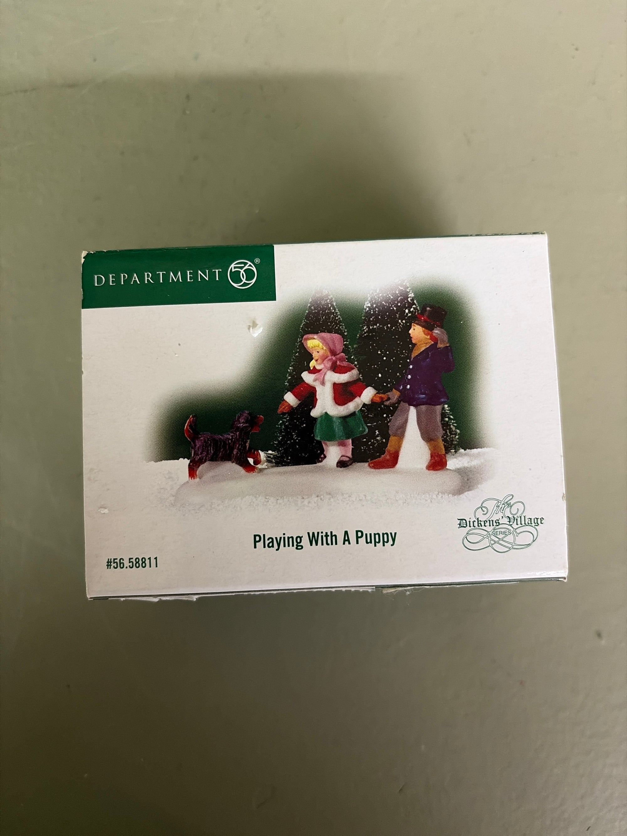 Dept. 56 Playing With a Puppy, Has Box