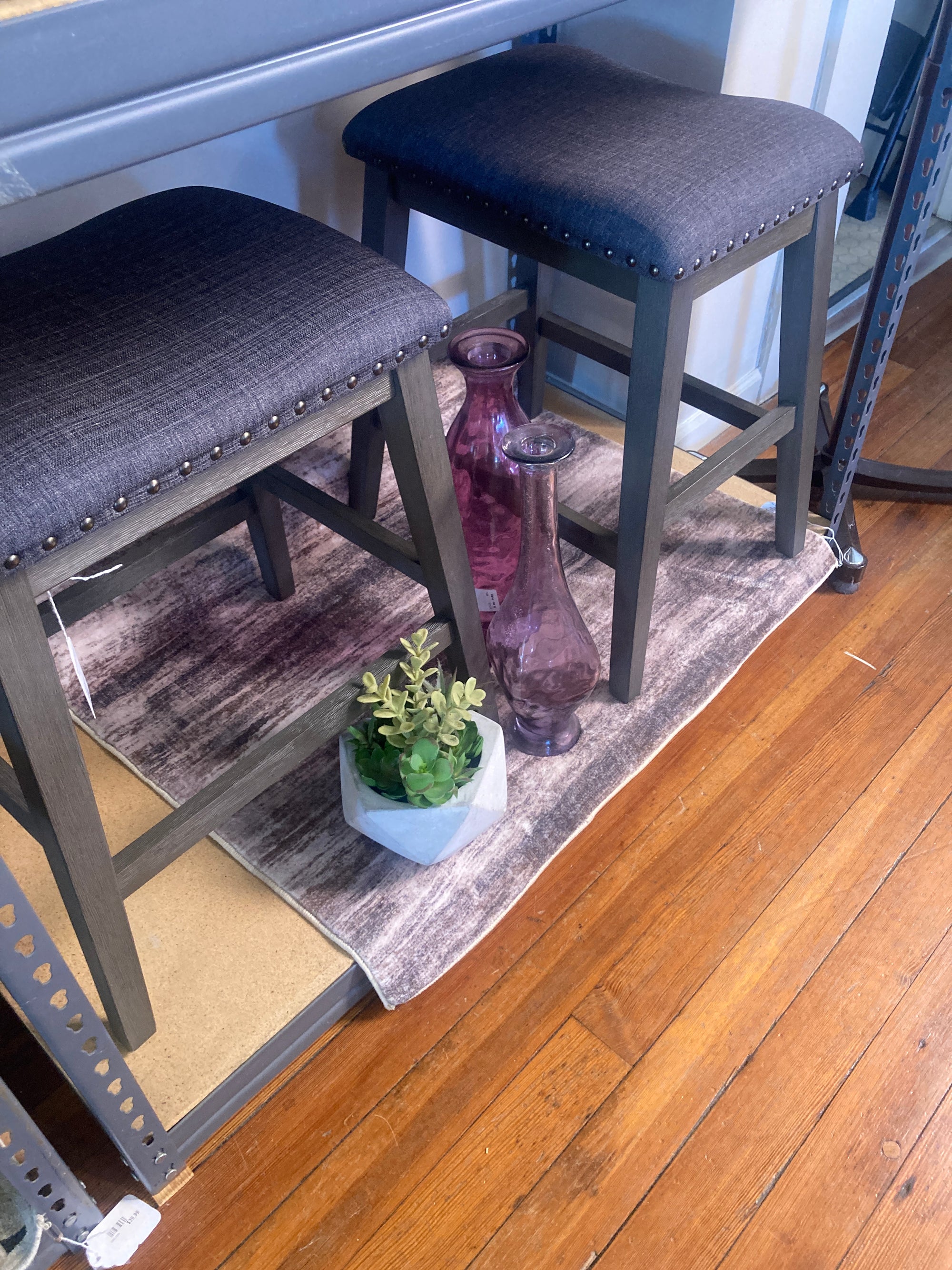 Grey  Counter Stools, Set of 2