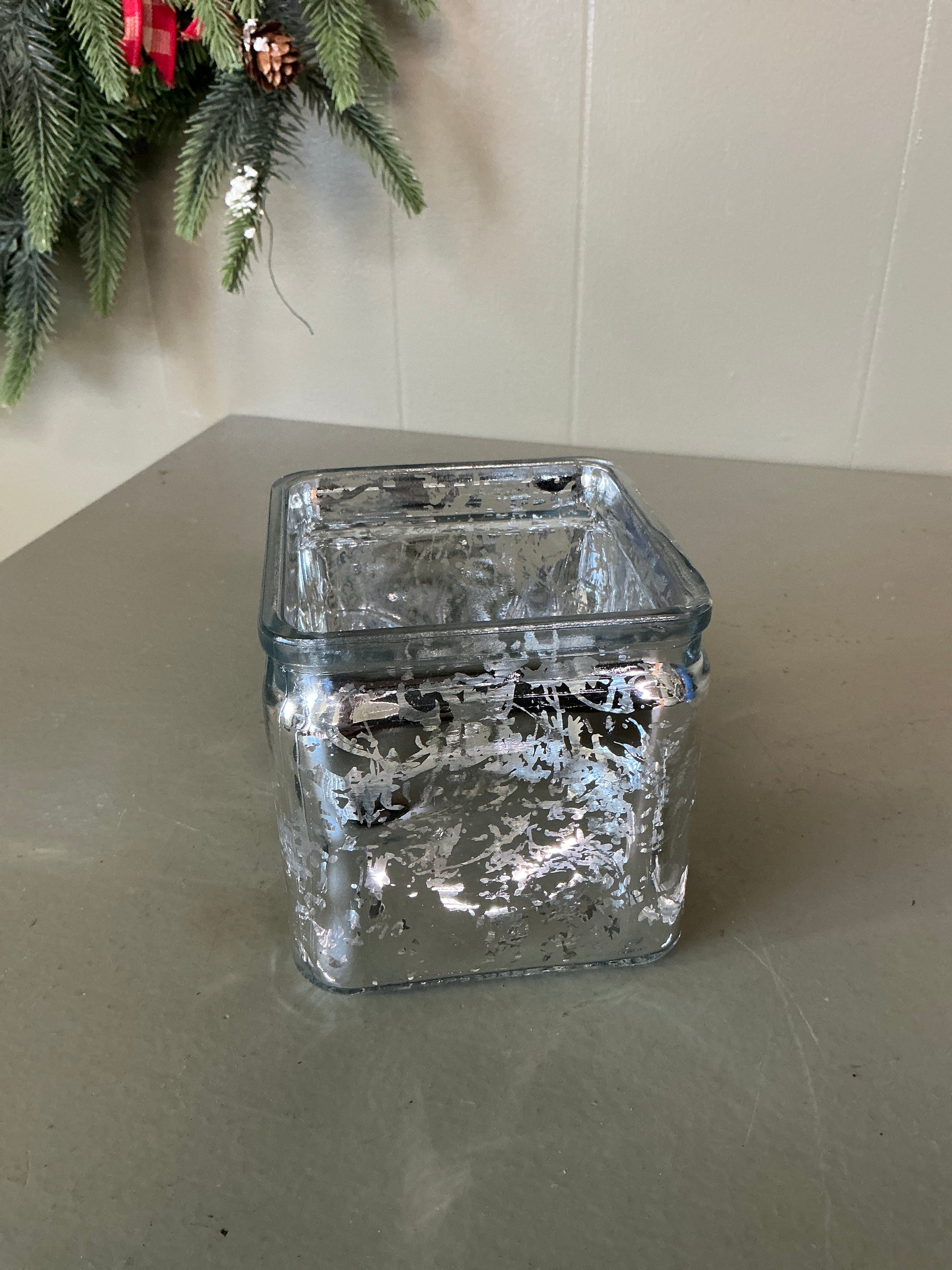 Silver  Cube Vase
