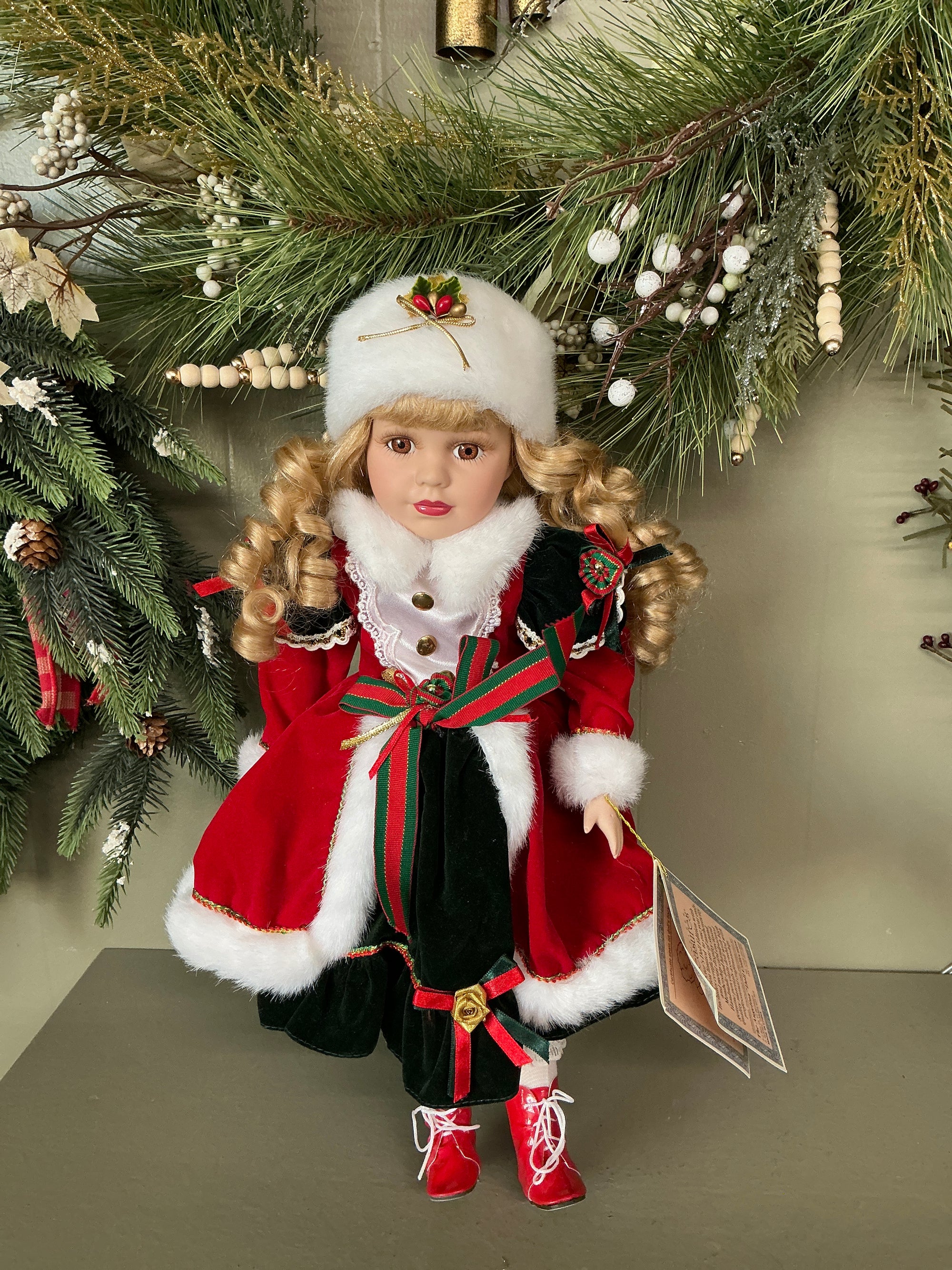 Christmas Porcelain Doll