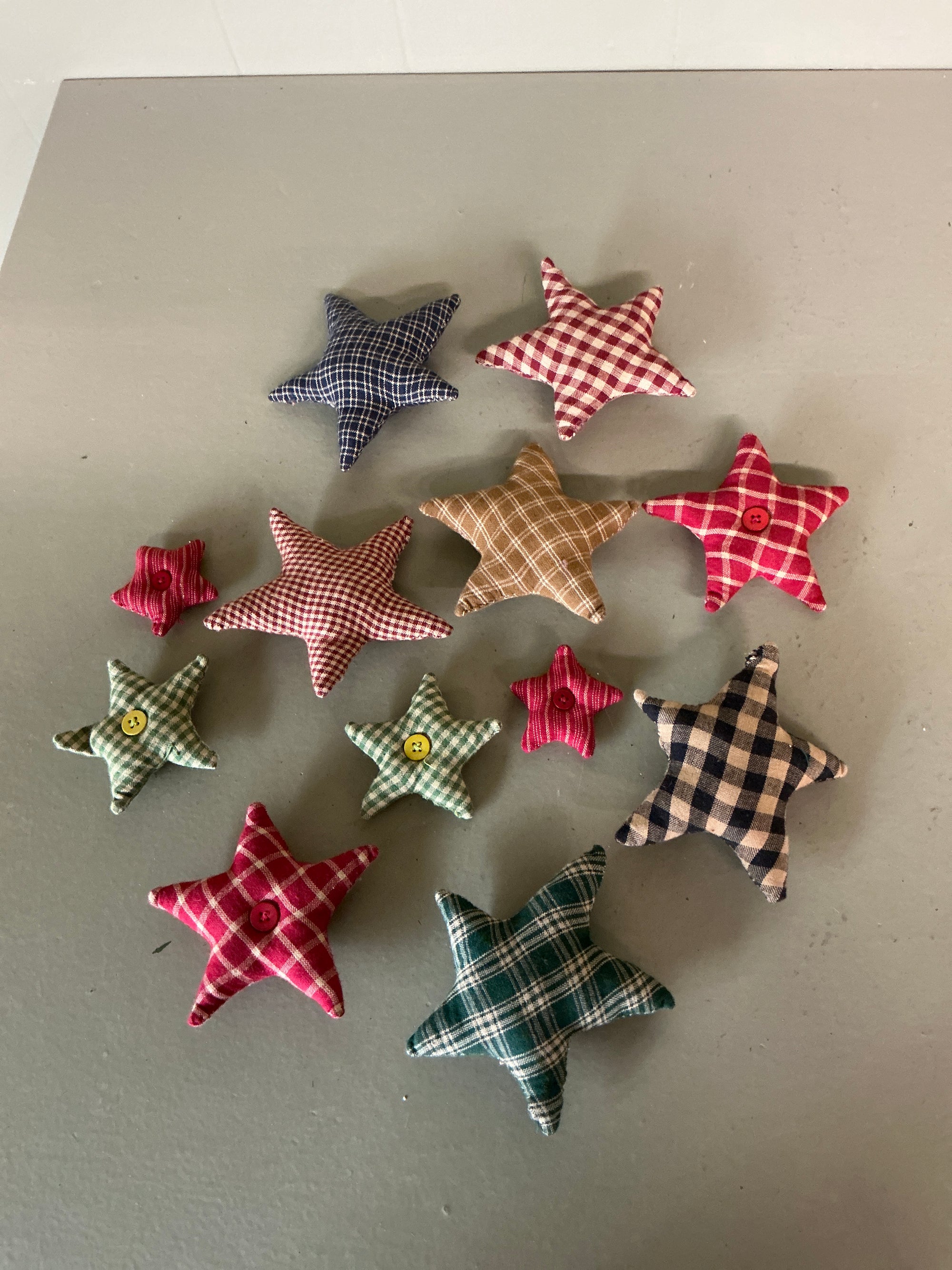Fabric Stars, Set of 12