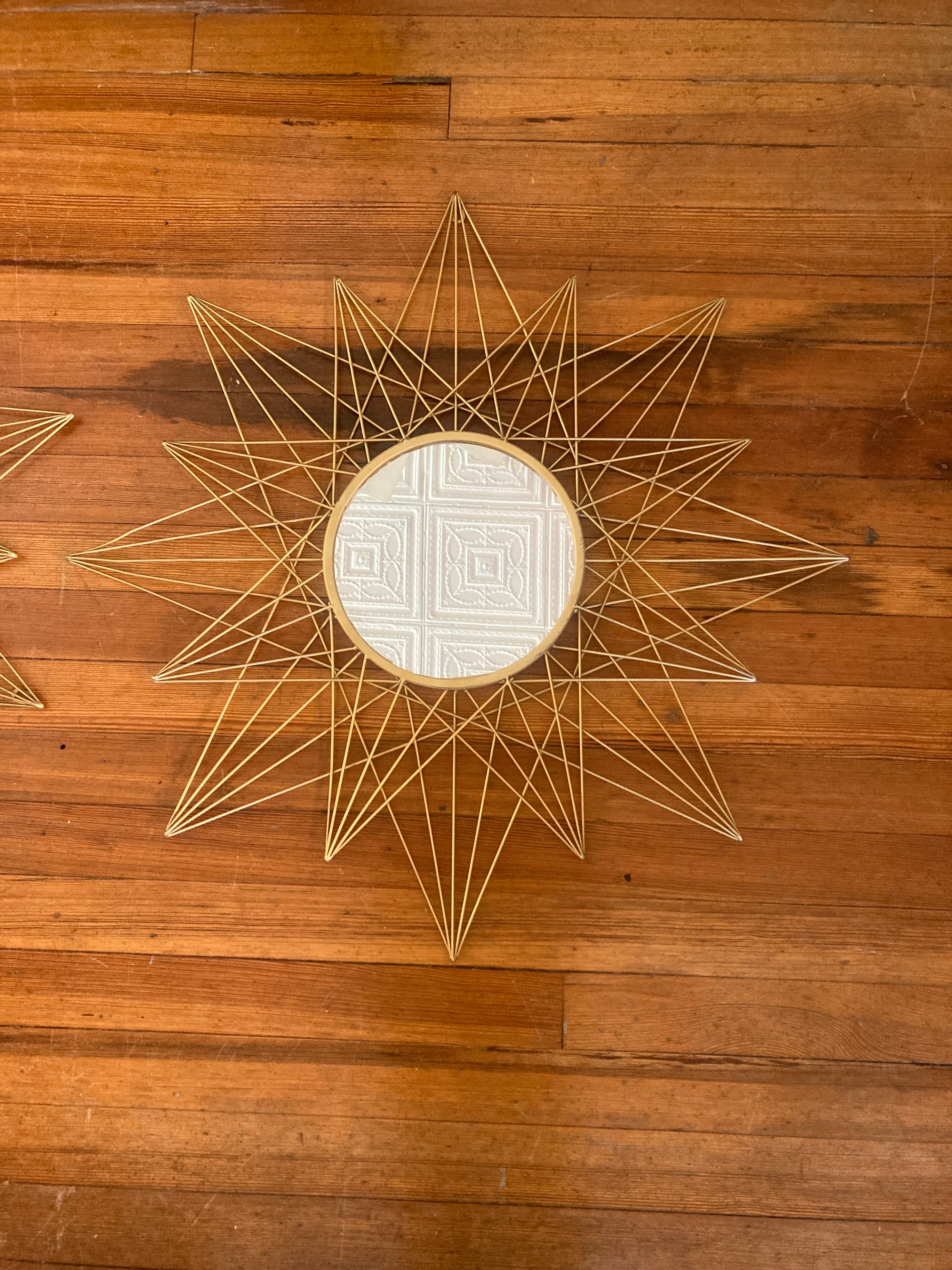 Gold Starburst Mirror, 2 available