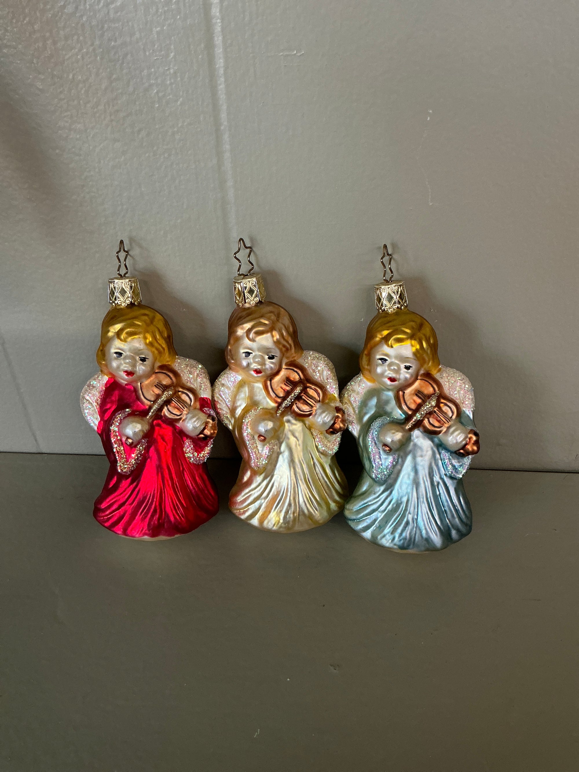 Mercury Glass  Ornaments (Angels), 3 pc set