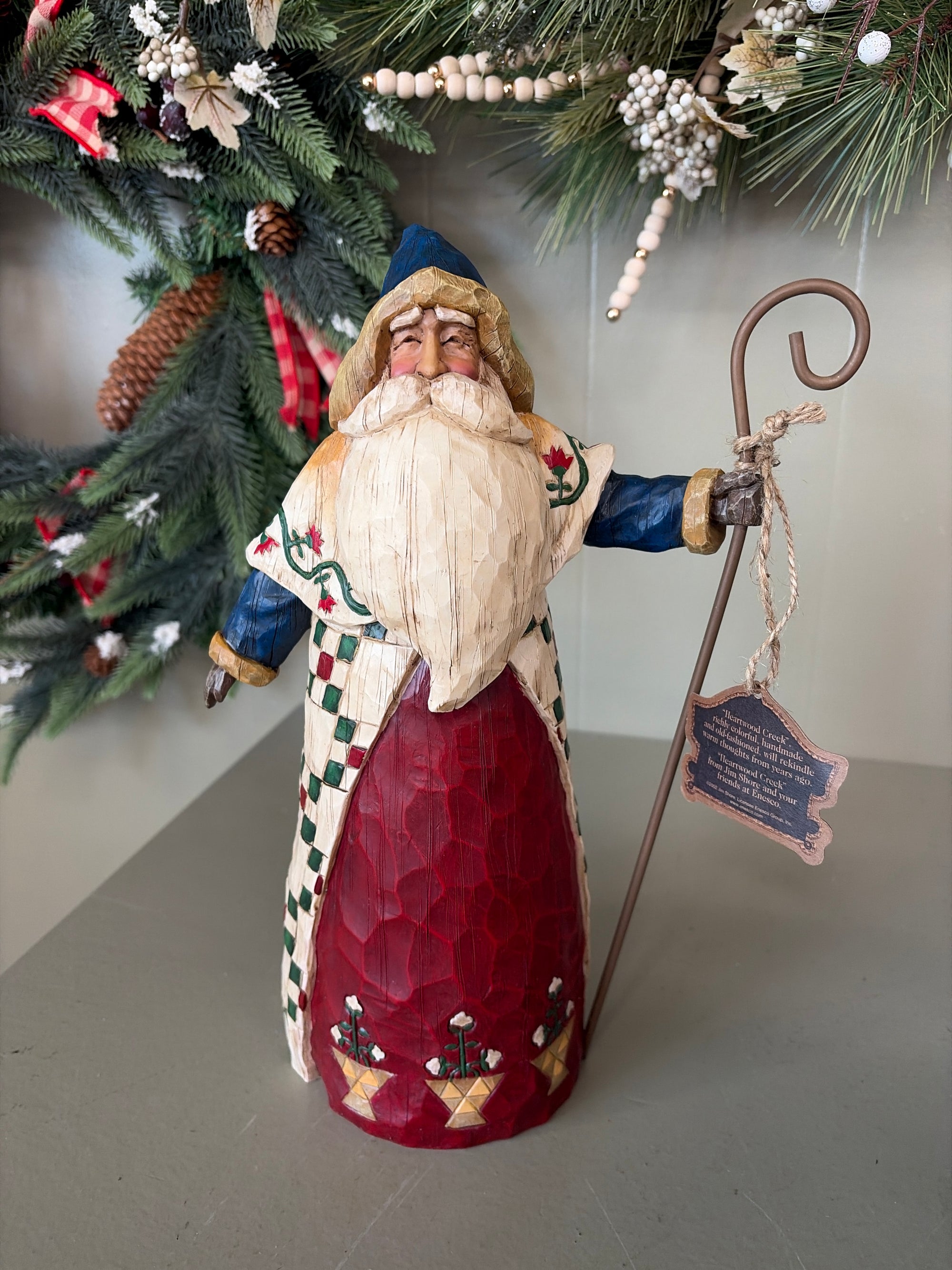 Jim Shore  Santa With Cane Figure, Has Box