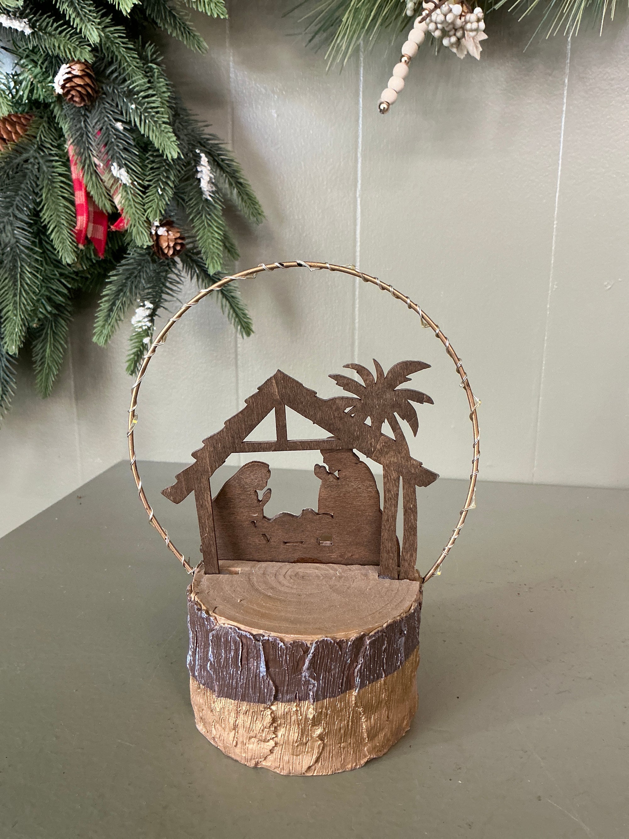 Wooden Nativity, As Is
