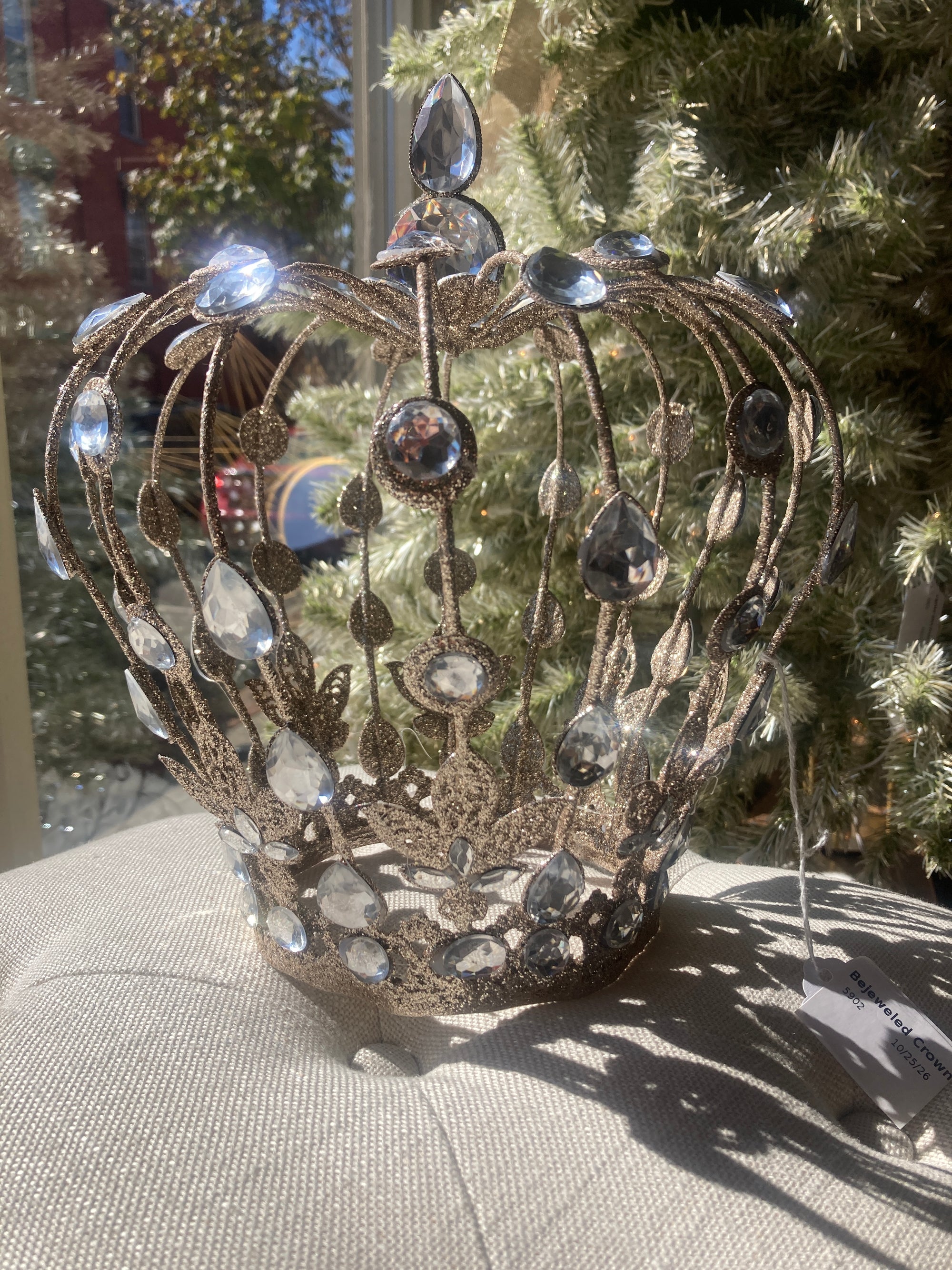 Silver  Bejeweled Crown