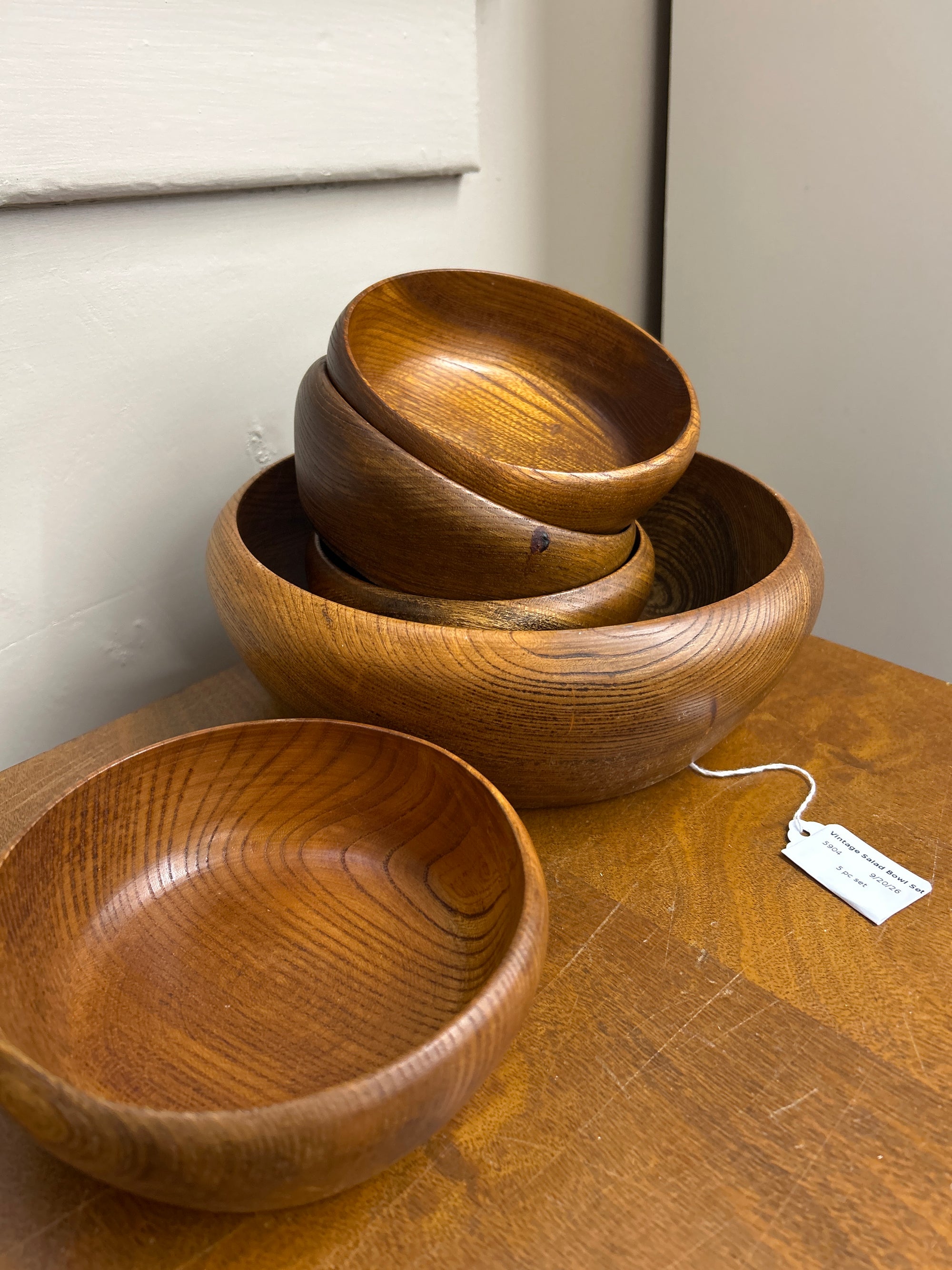 Vintage Salad Bowl Set, 5 pc set