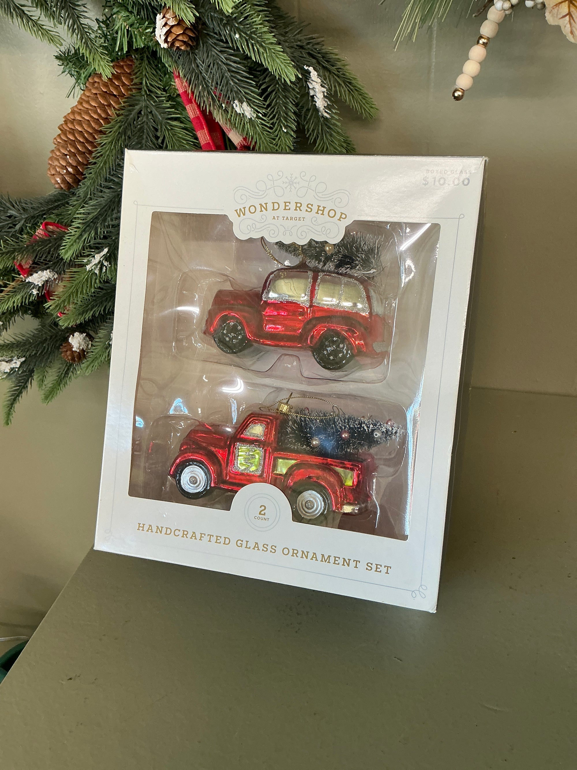 Truck Ornament Set, 2 pc set