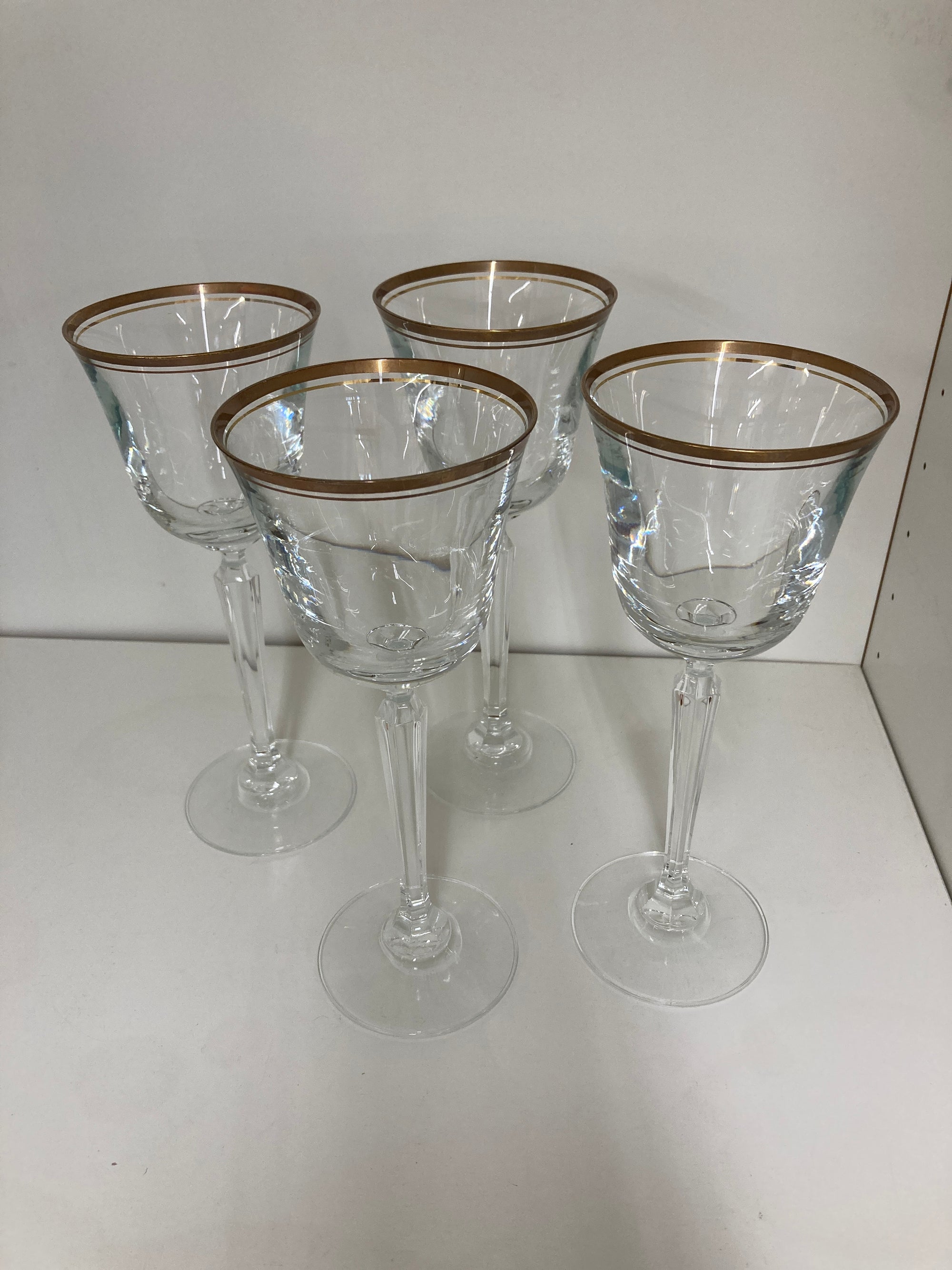 Mikasa Wheaton Wine/Water Crystal Goblets, Set of 4
