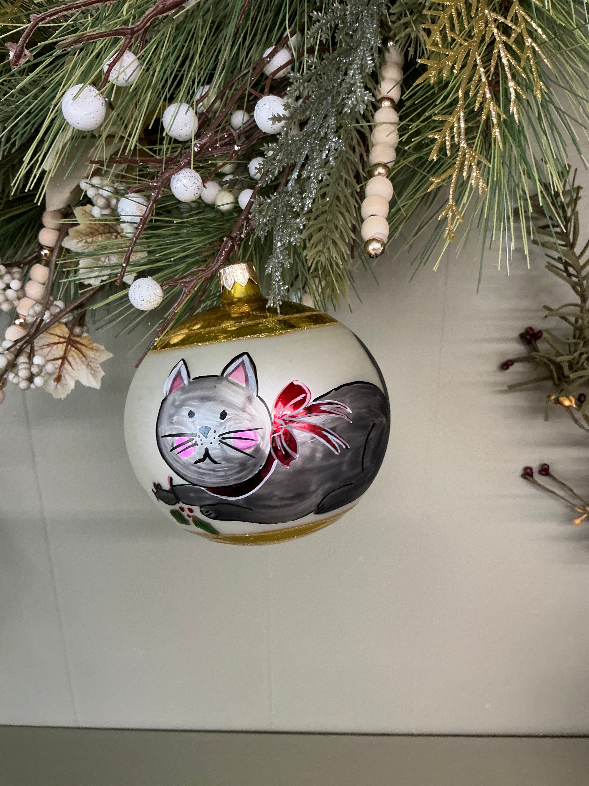 Hand Painted Ornament (Cat)