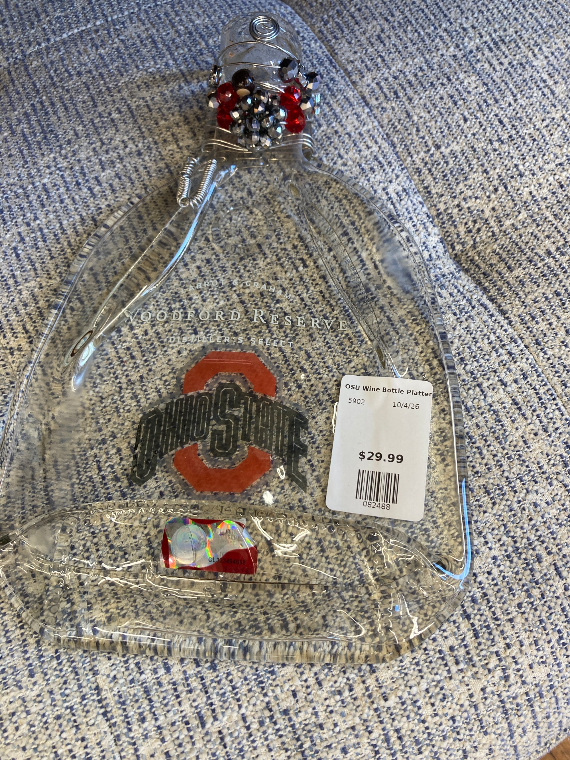 OSU Wine Bottle Platter