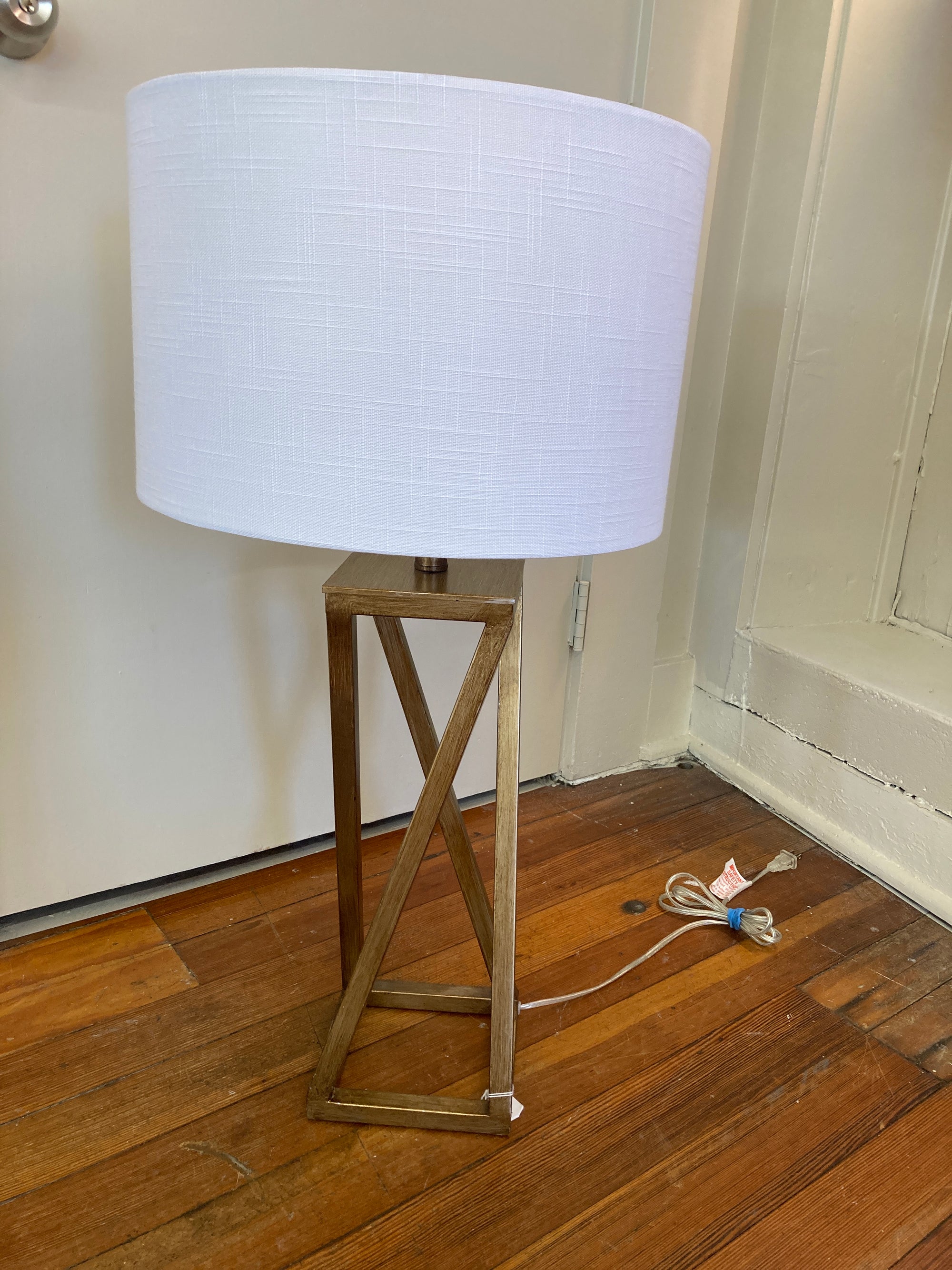 Gold Twisted Base Lamp