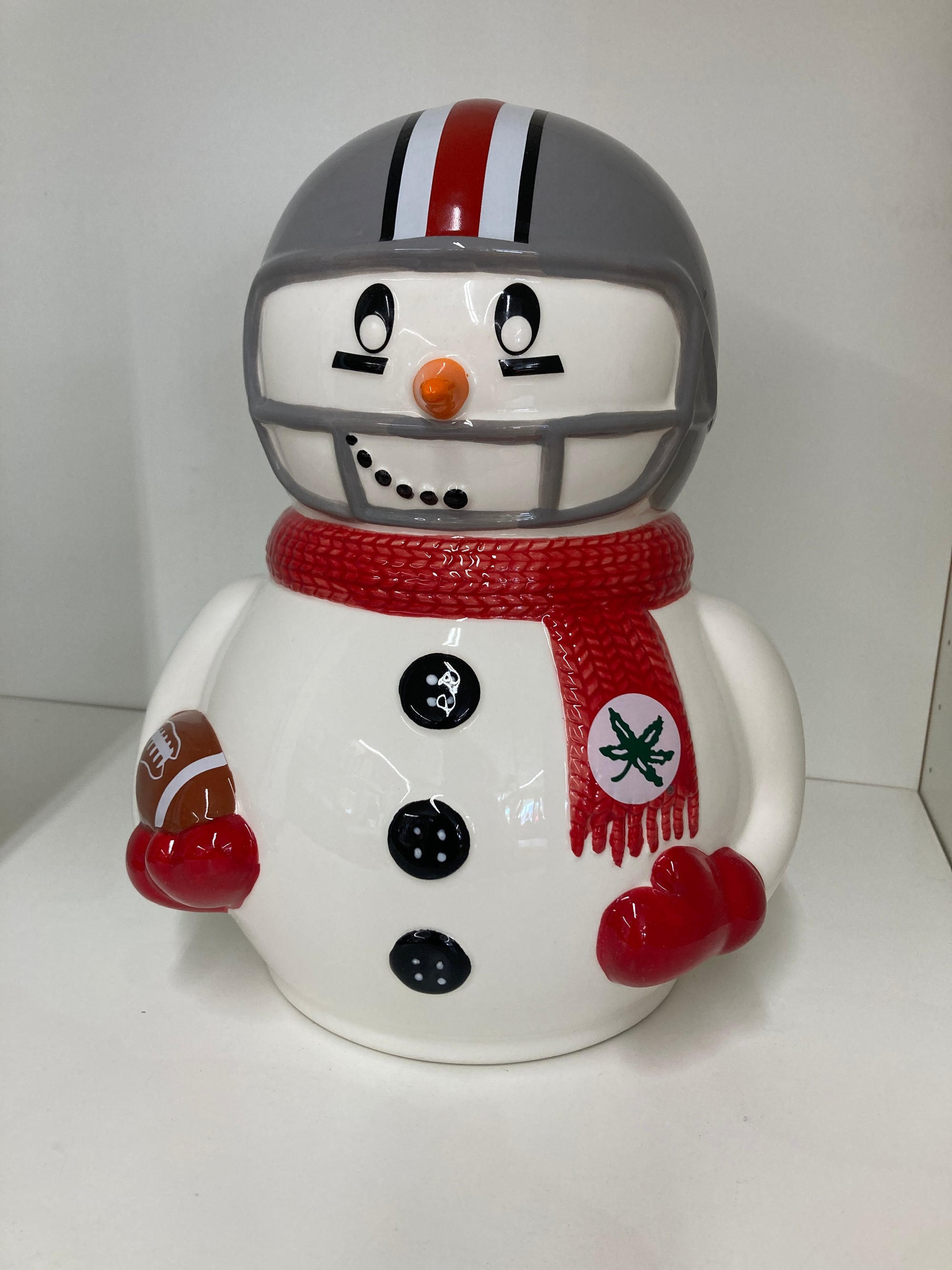 Ceramic OSU Snowman