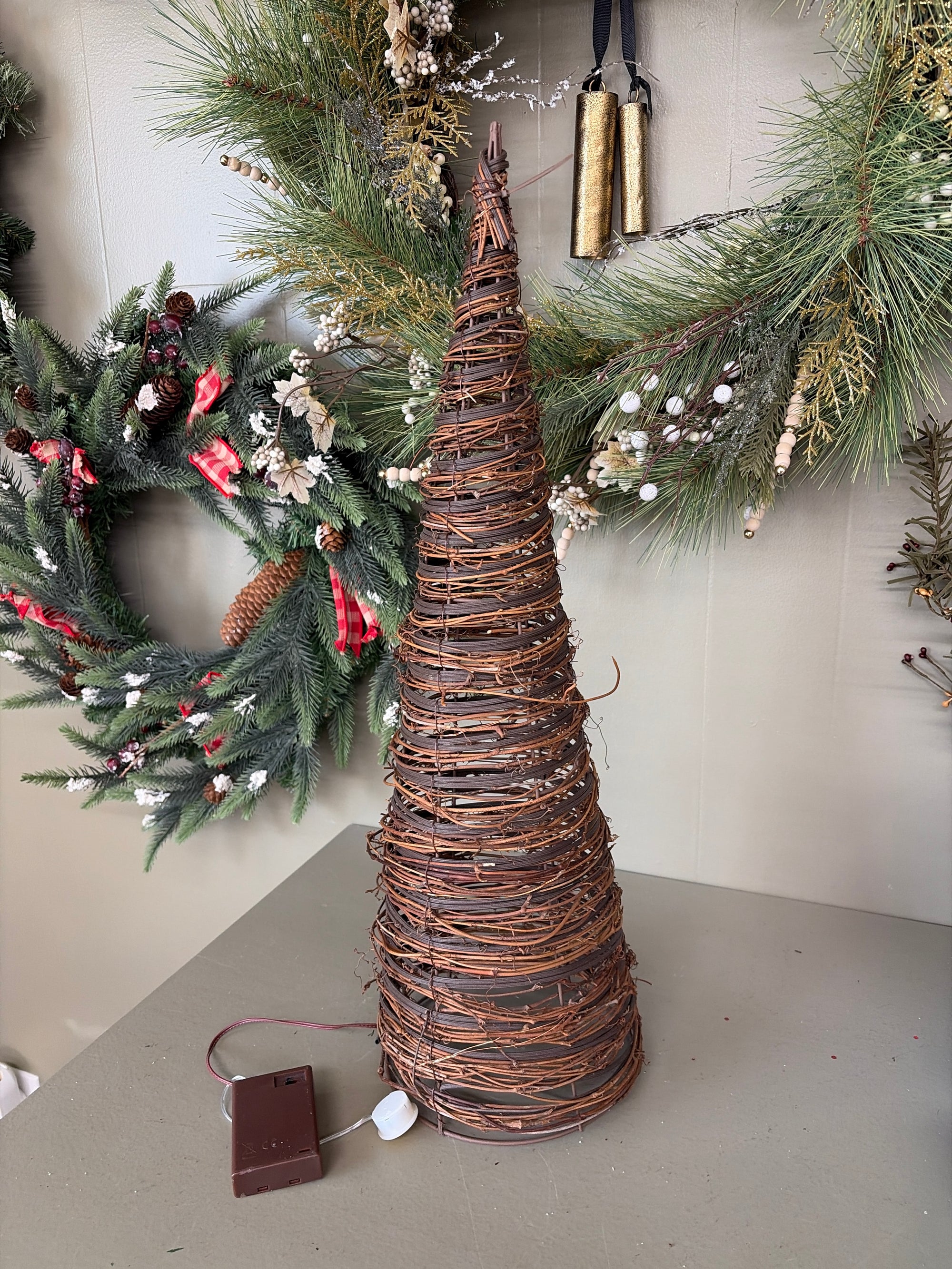 LED Wicker Trees
