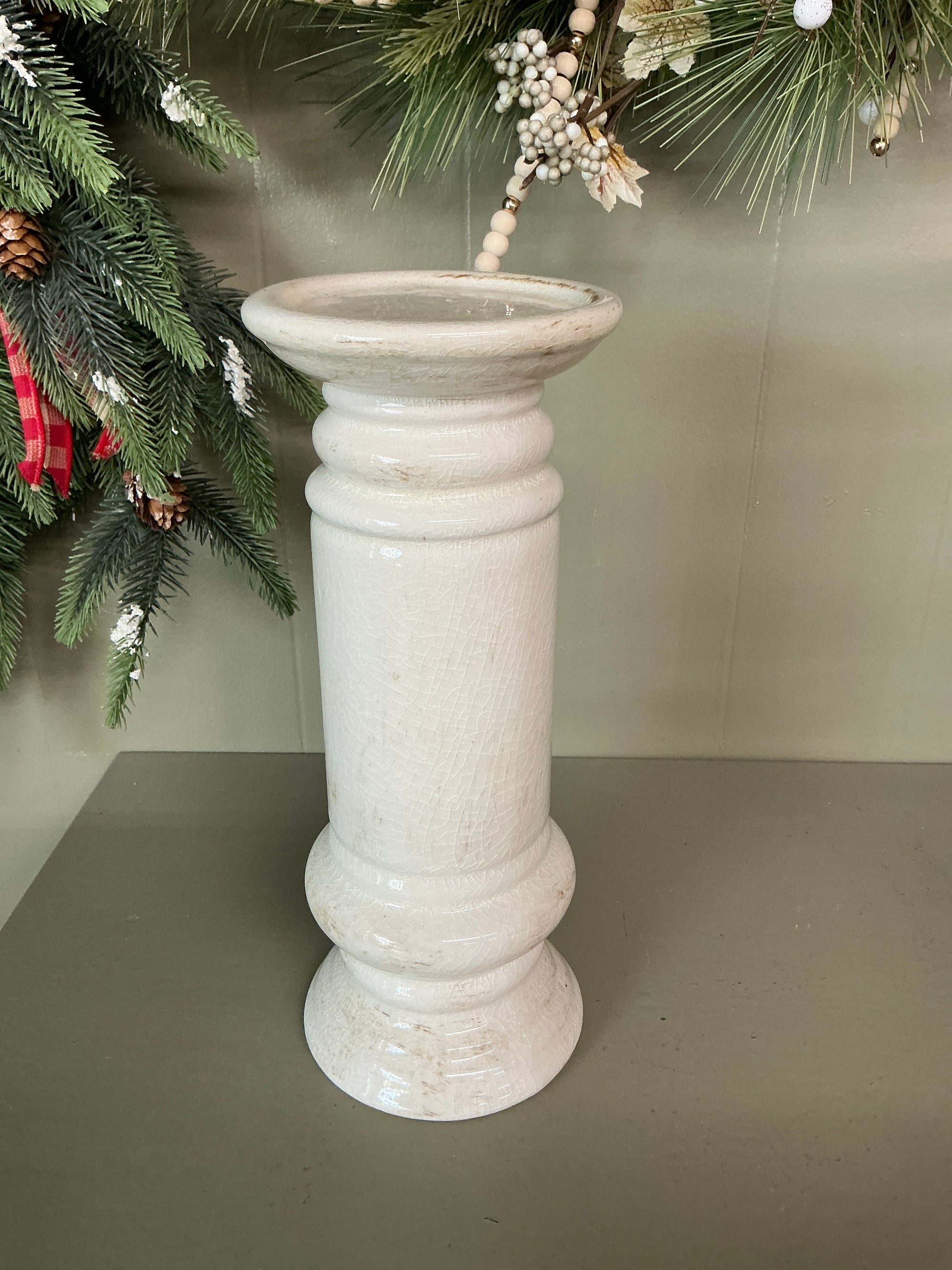 Ceramic Pillar Candle Holder