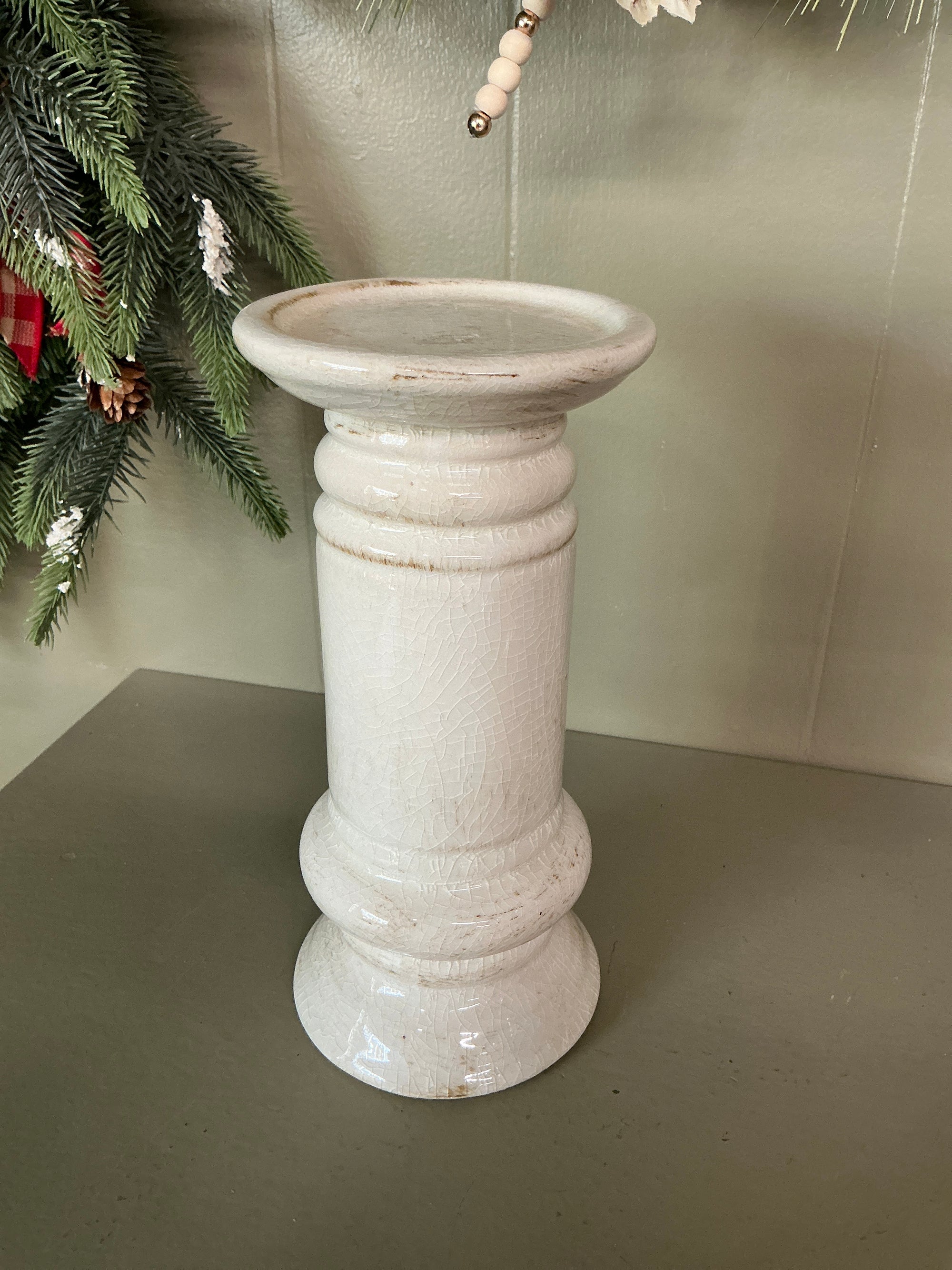 Ceramic Pillar Candle Holder