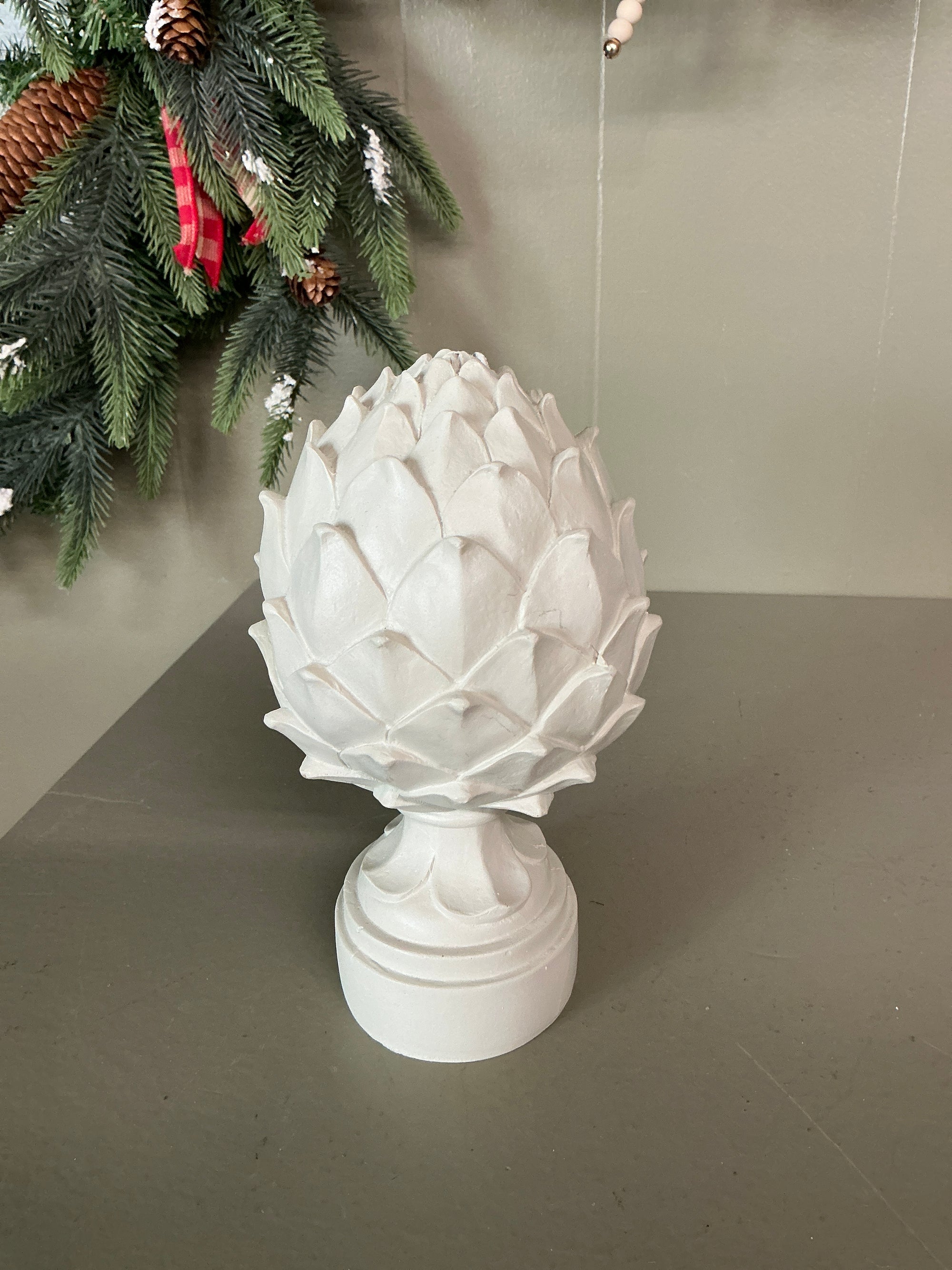 White  Ceramic Artichoke