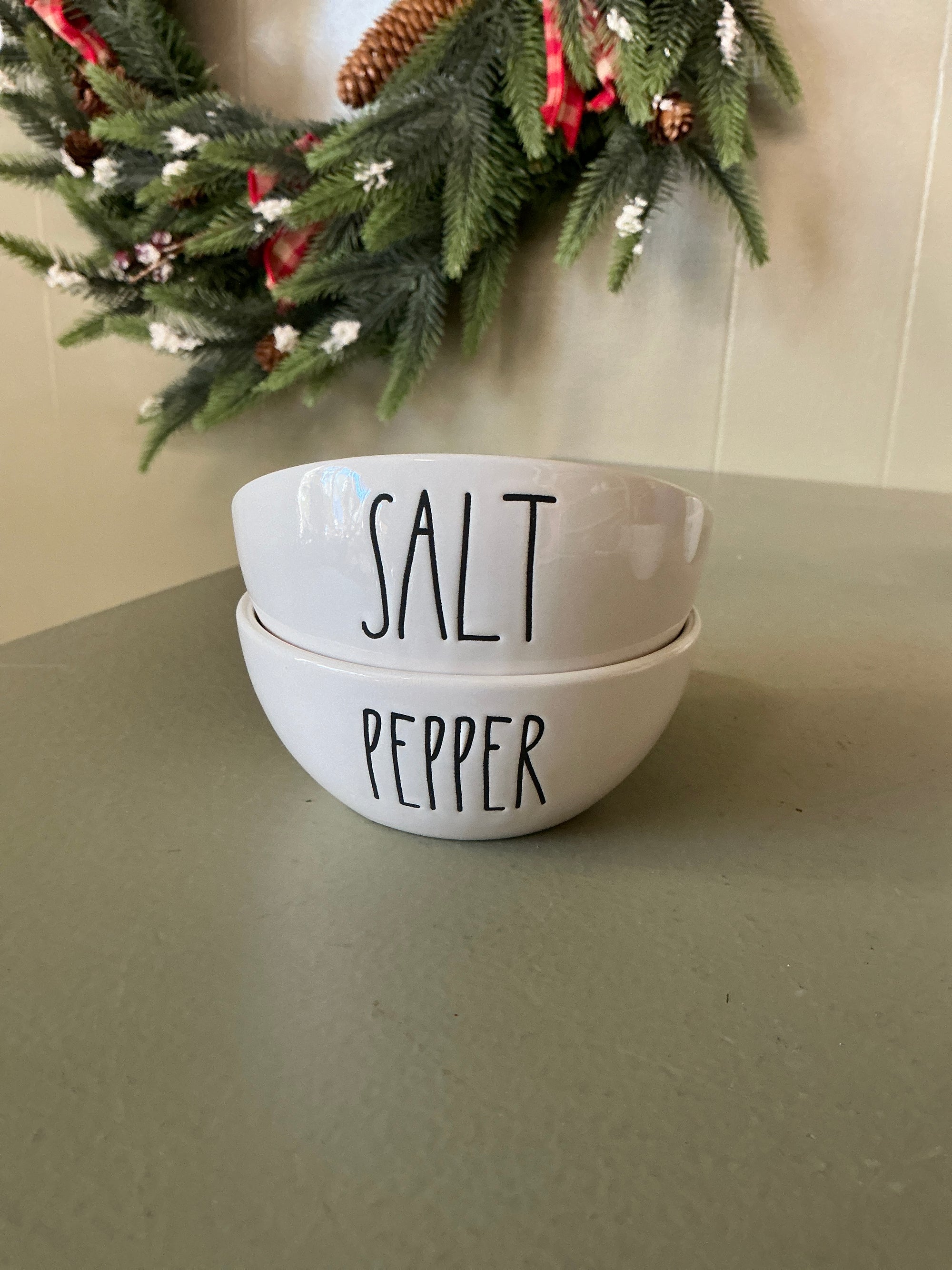 Rae Dunn “Salt” and “Pepper” Dish Set, Set of 2