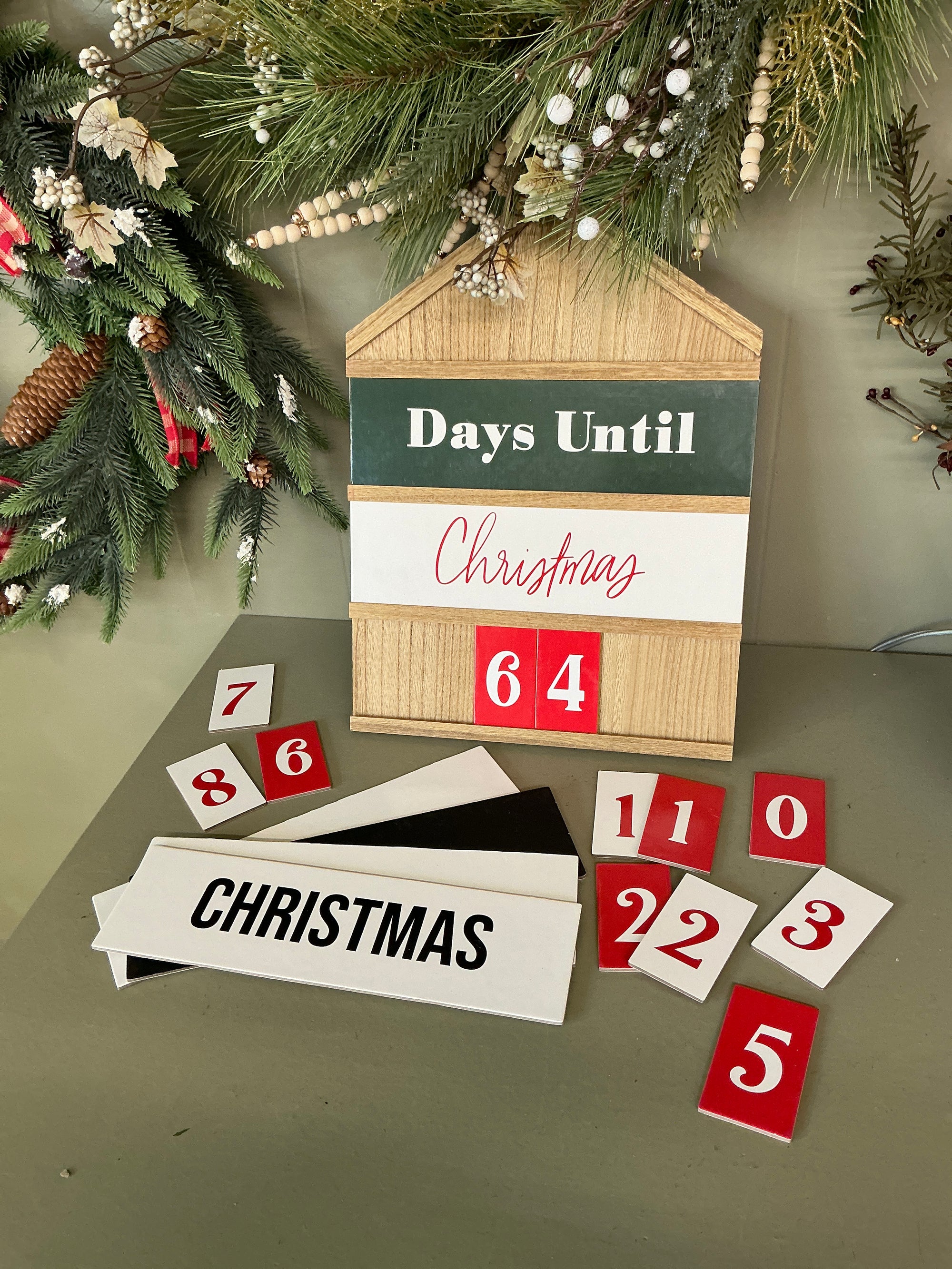 Changeable Christmas Sign, 19 piece set