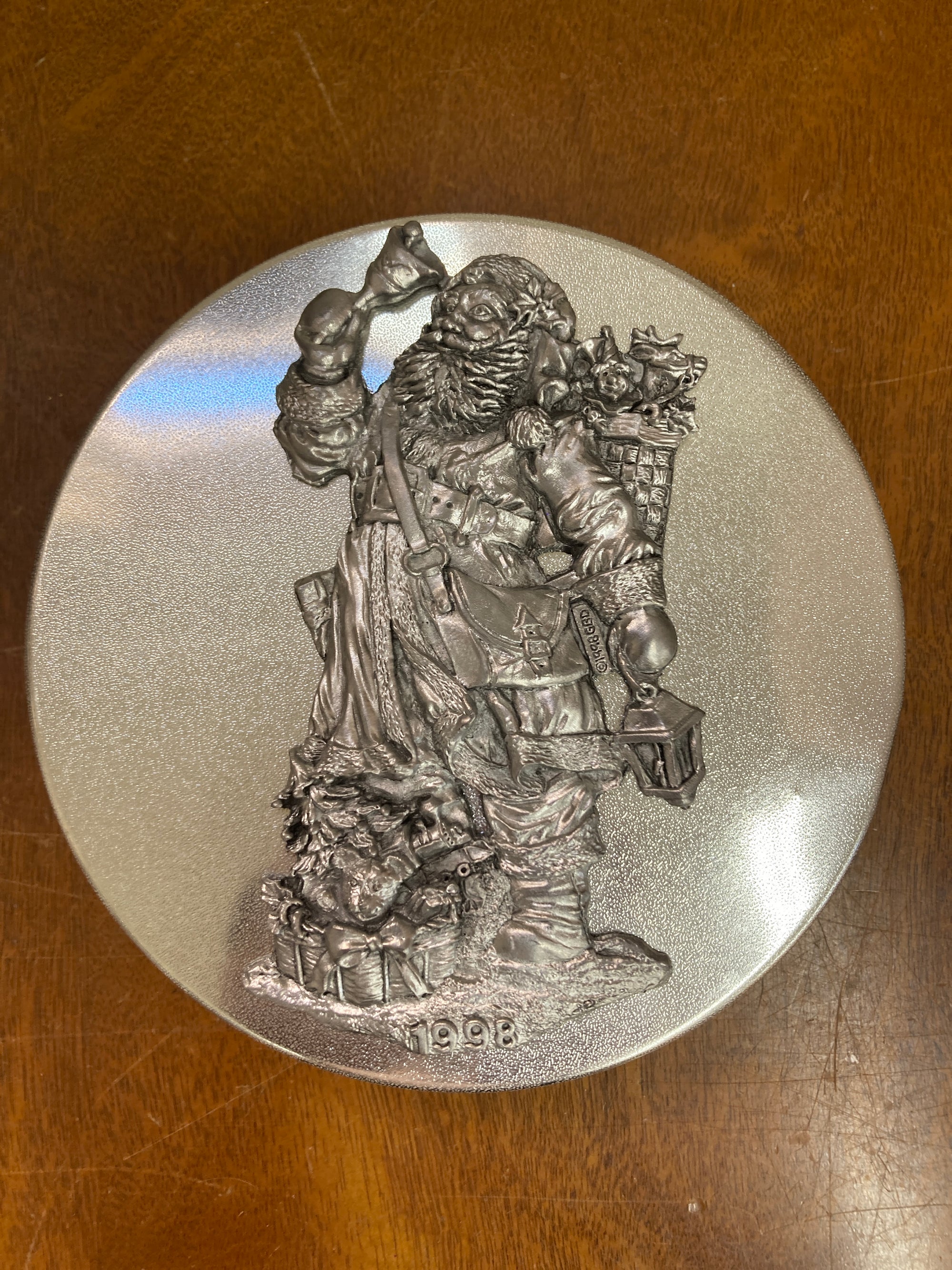 Silver  Silver Metal Tin Box