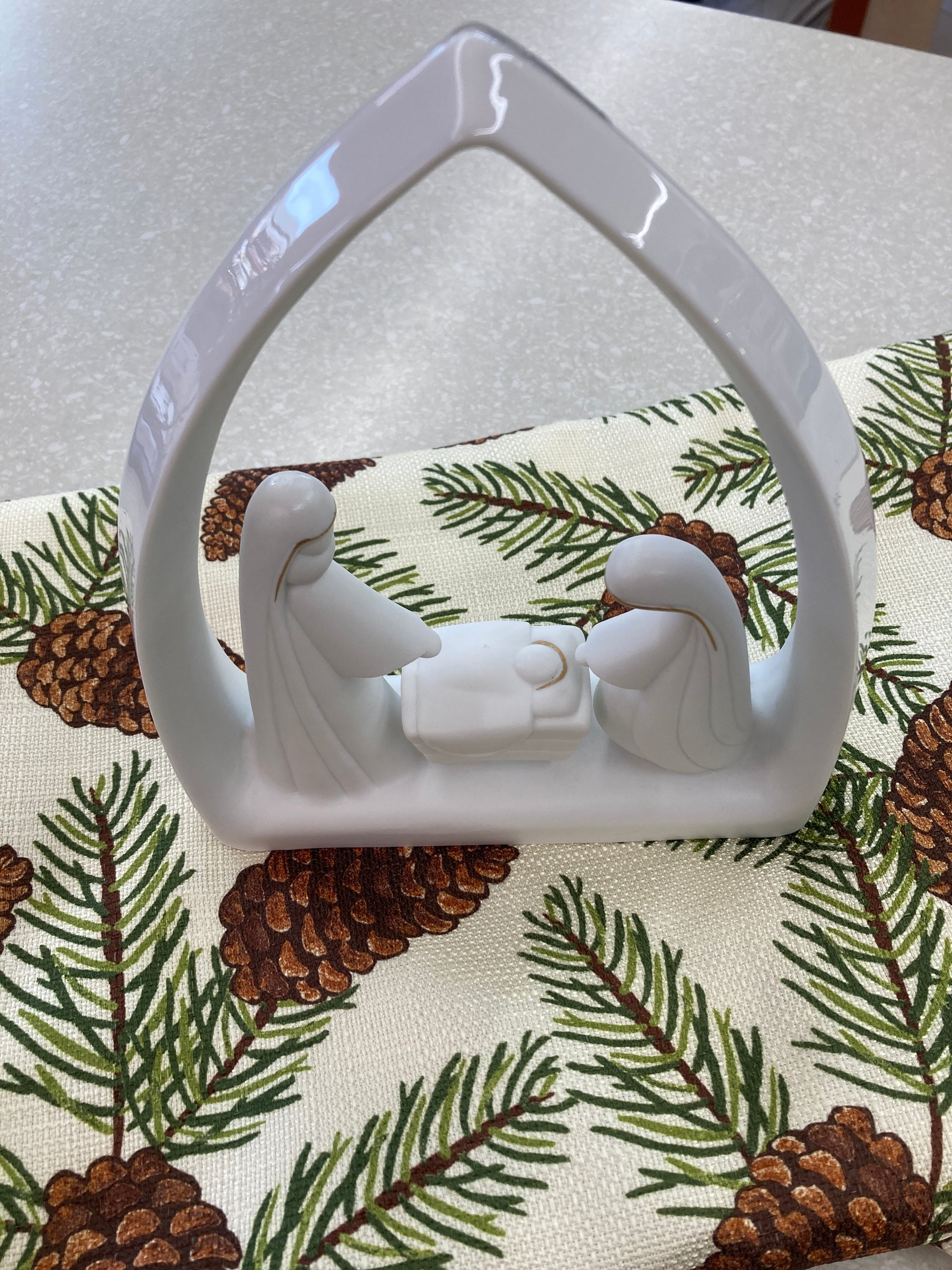 White Hallmark Nativity Scene