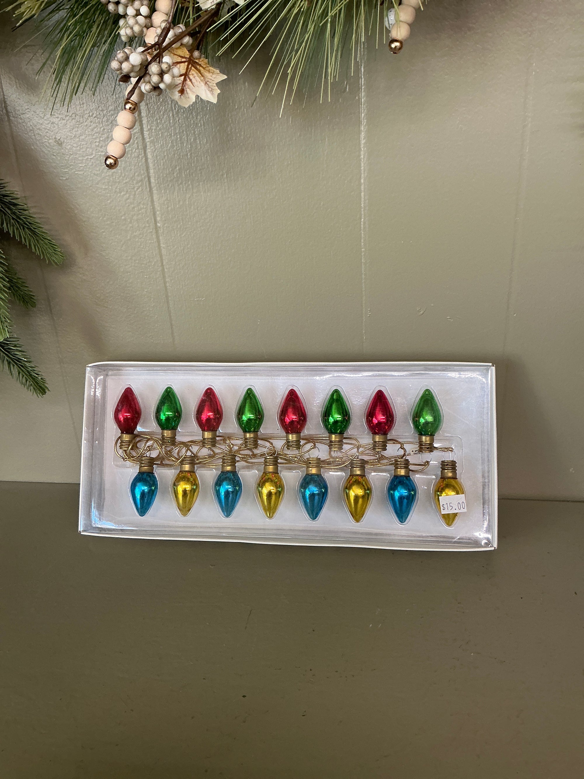 Dept. 56 Christmas Bulb Garland