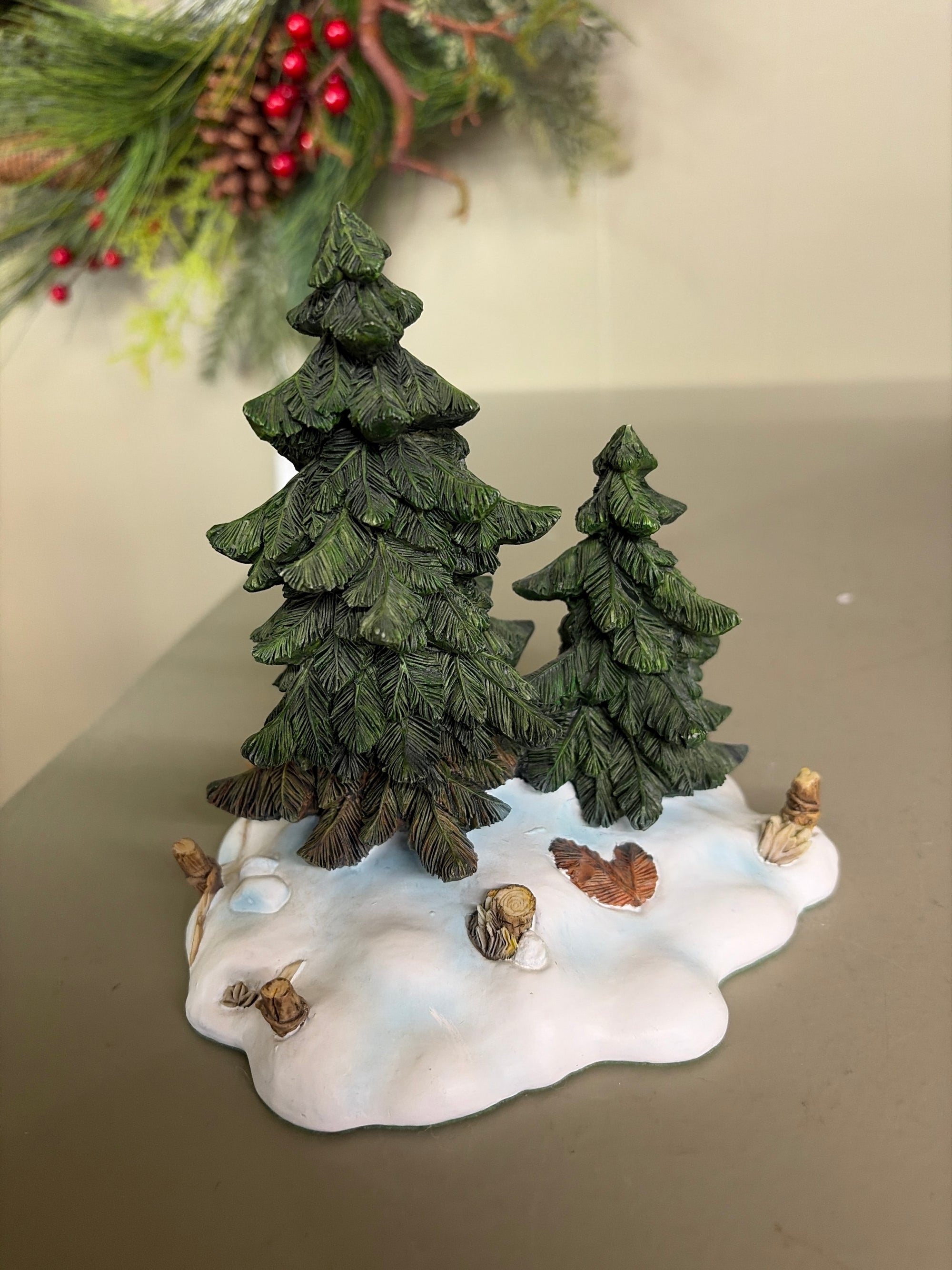 Dept. 56 Double Pine Trees, Has Box