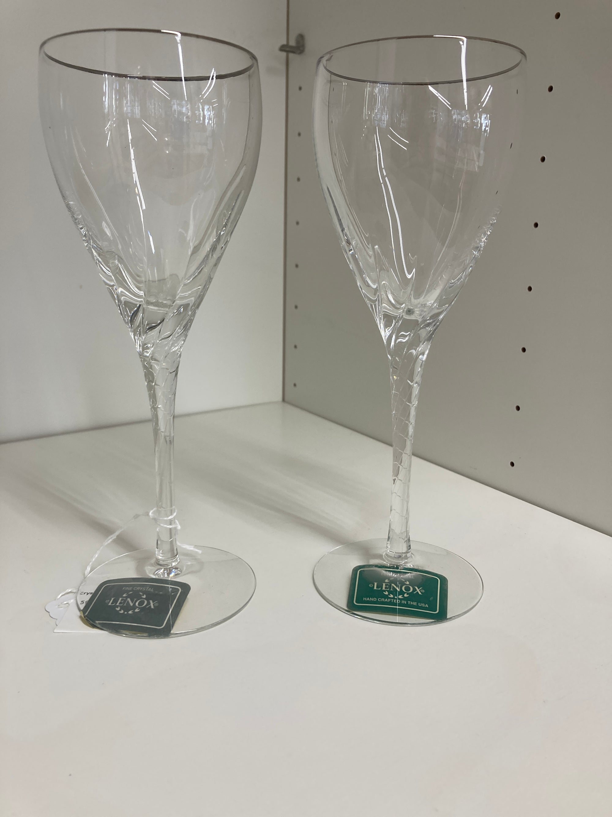 Lenox Crystal Stem Glasses Set of 2