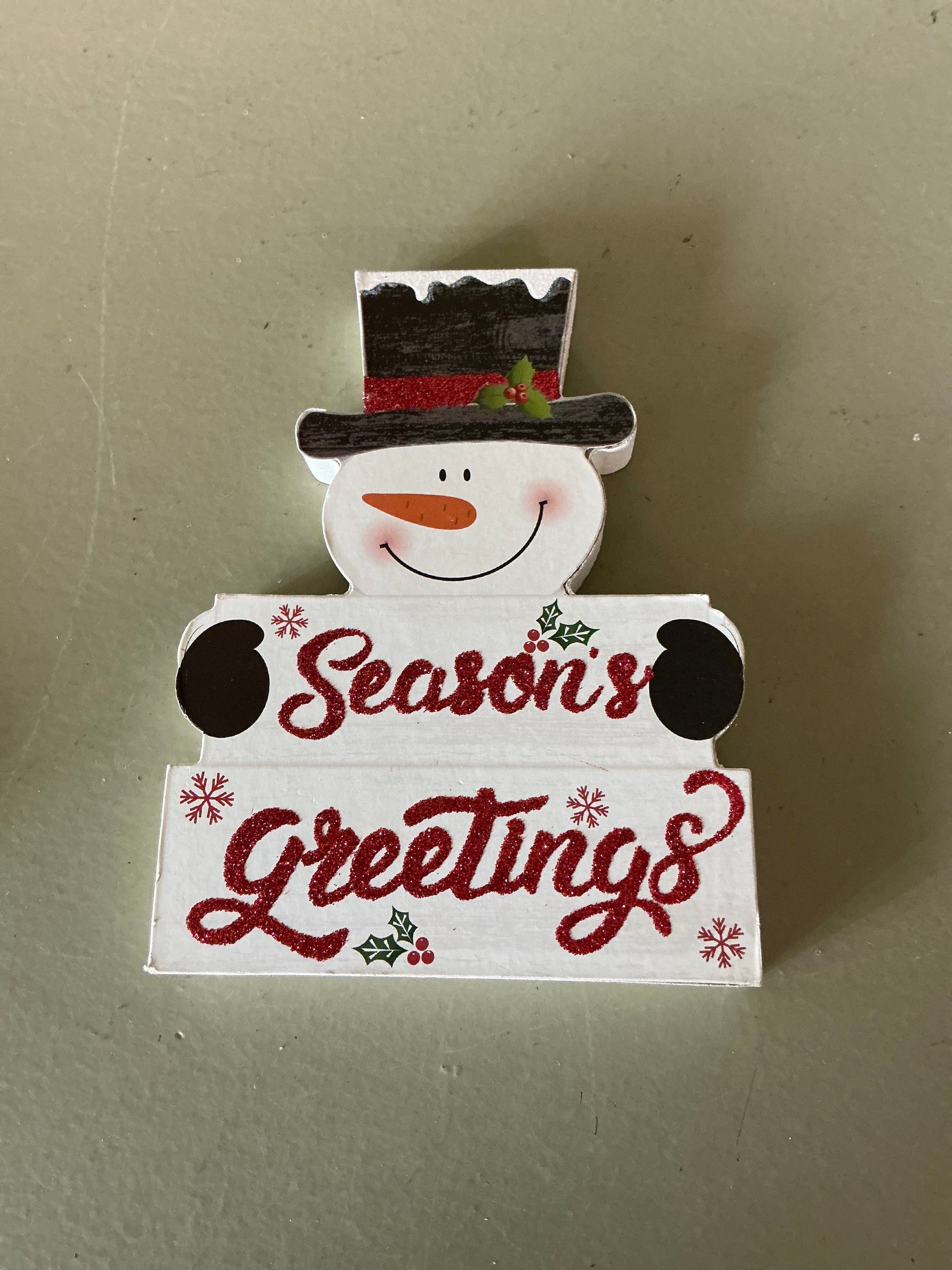 Snowman w/ Sign