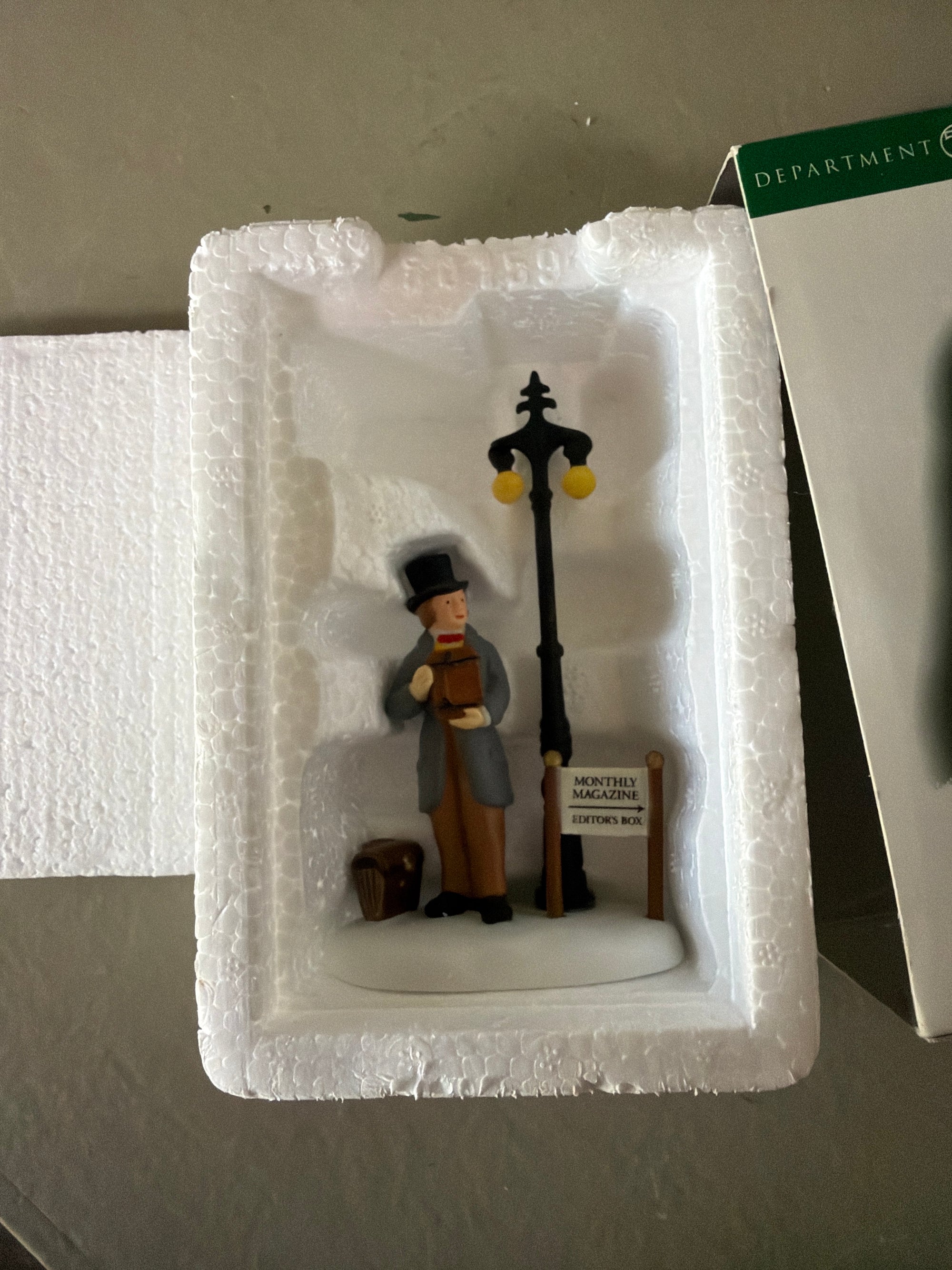 Dept. 56 His First Manuscript, Has Box
