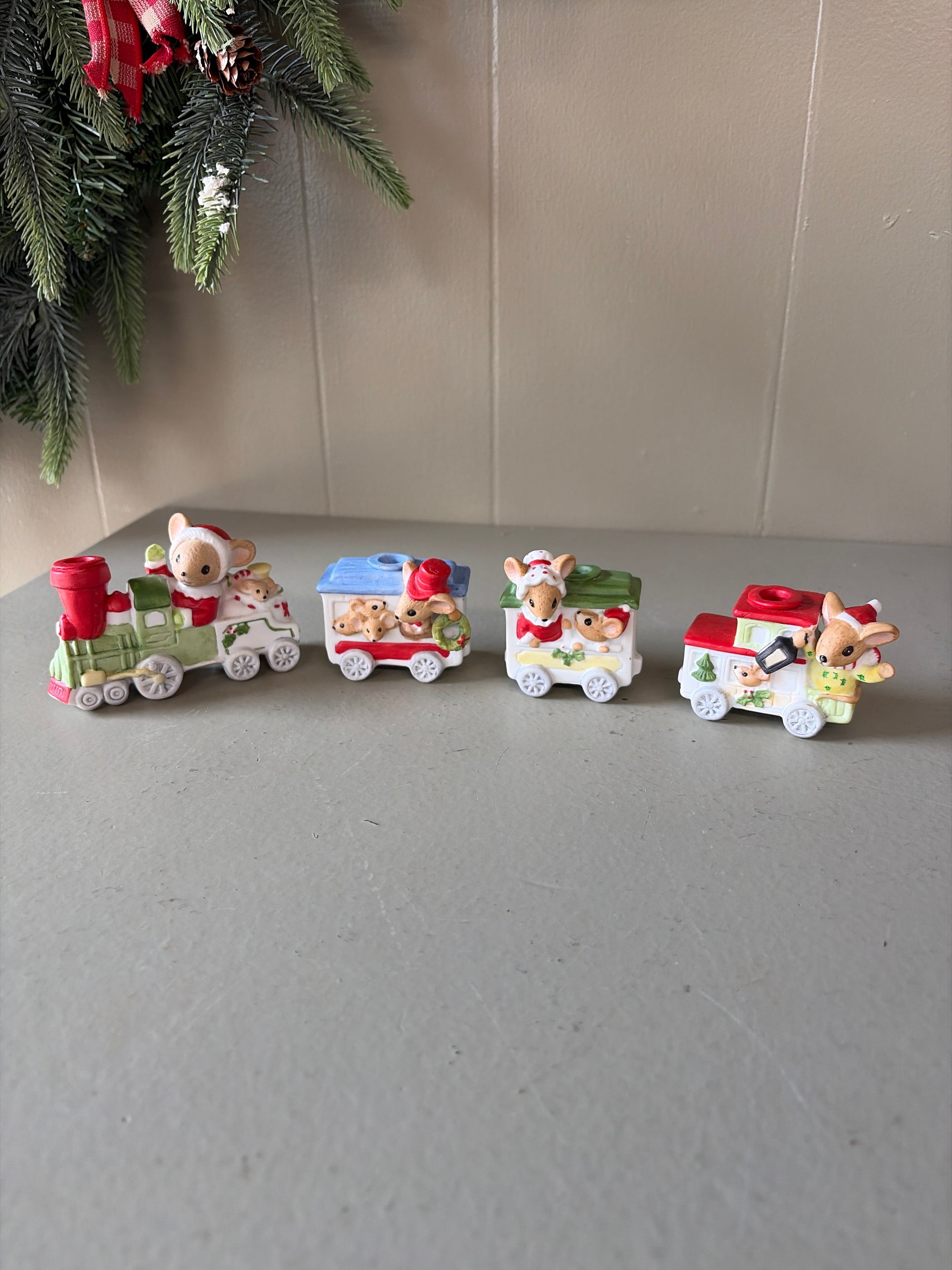 Mouse Candle Train, 4 pc set