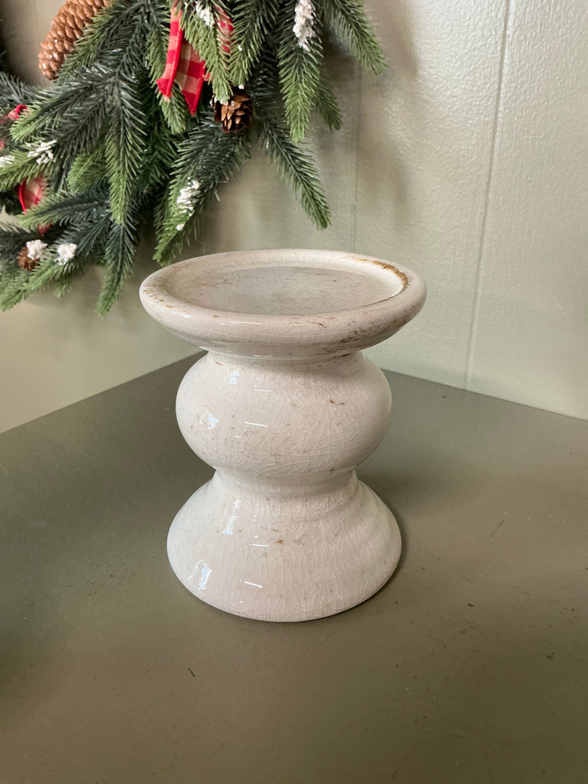 Ceramic Pillar Candle Holder