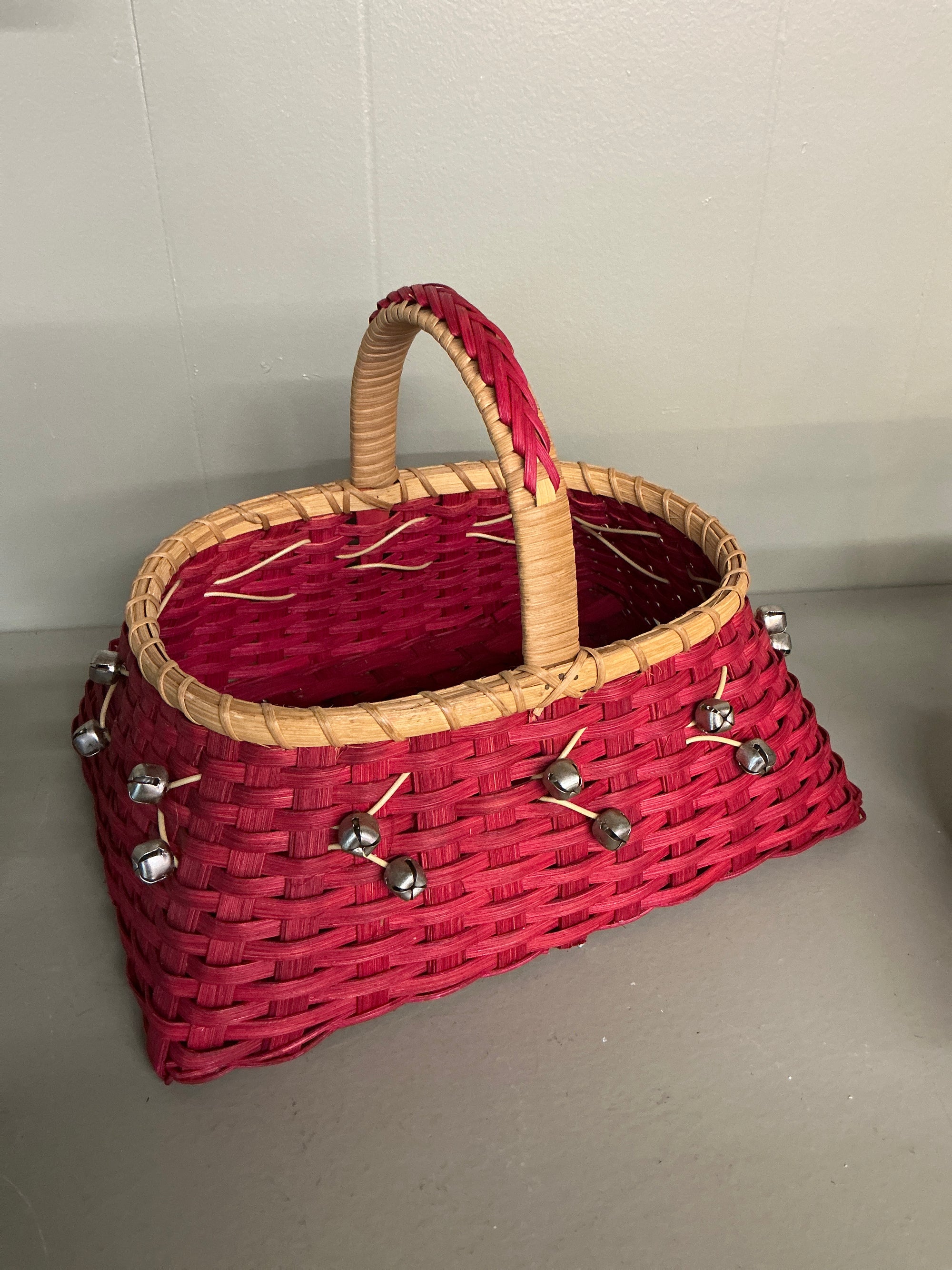 Red  Woven Basket