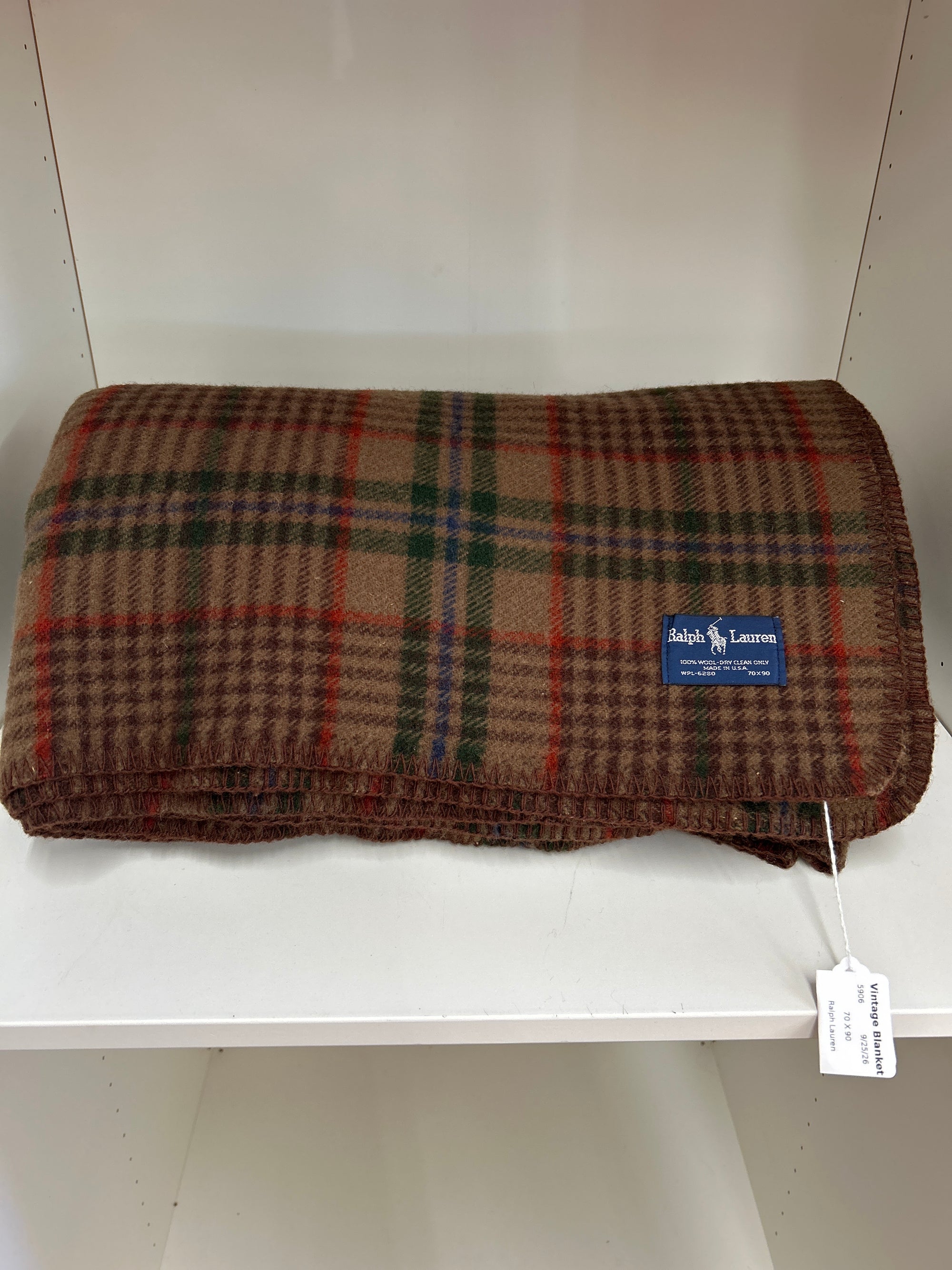 Ralph Lauren Vintage Blanket, 70 X 90
