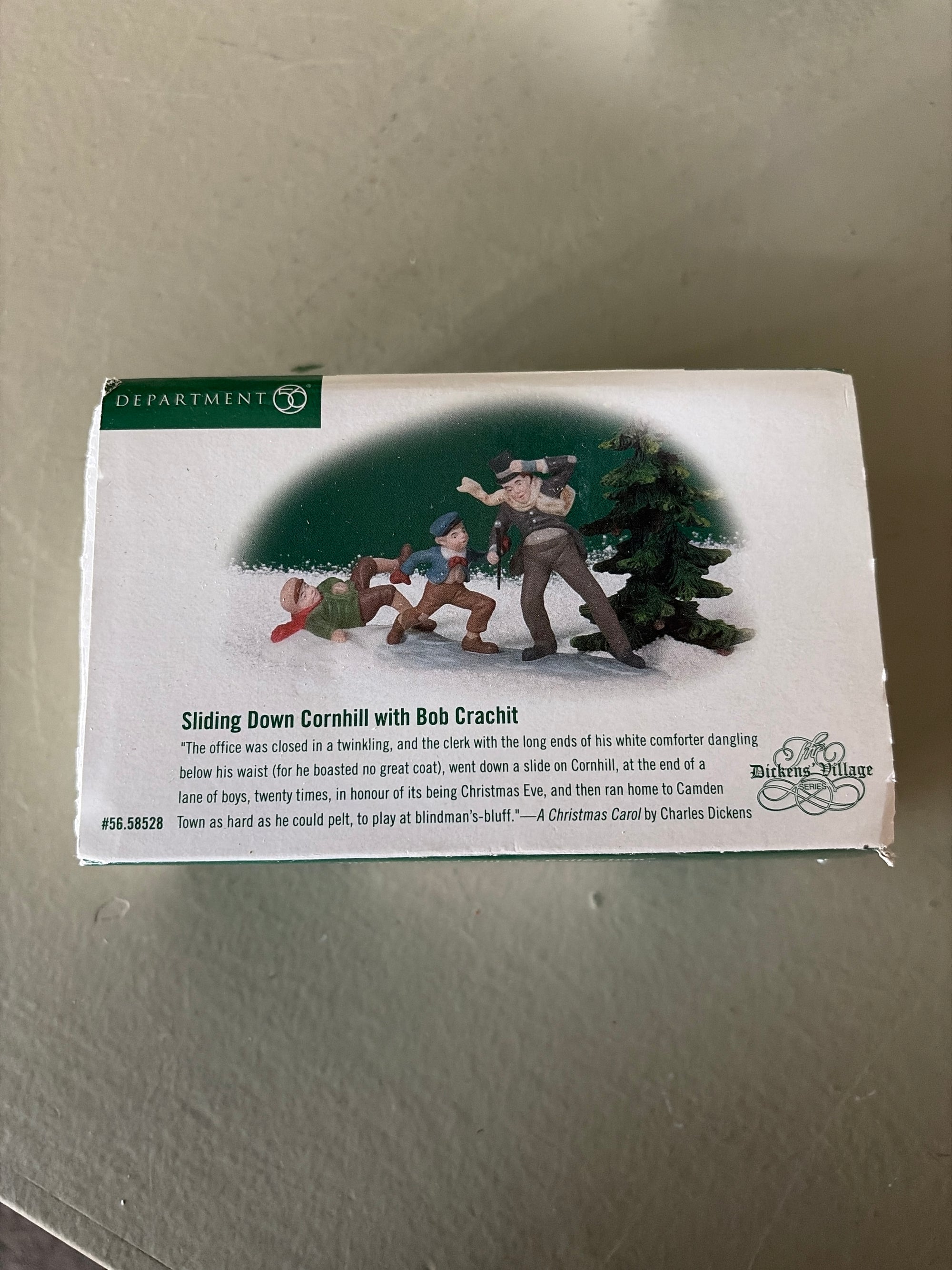 Dept. 56 Sliding Down Cornhill, Has Box